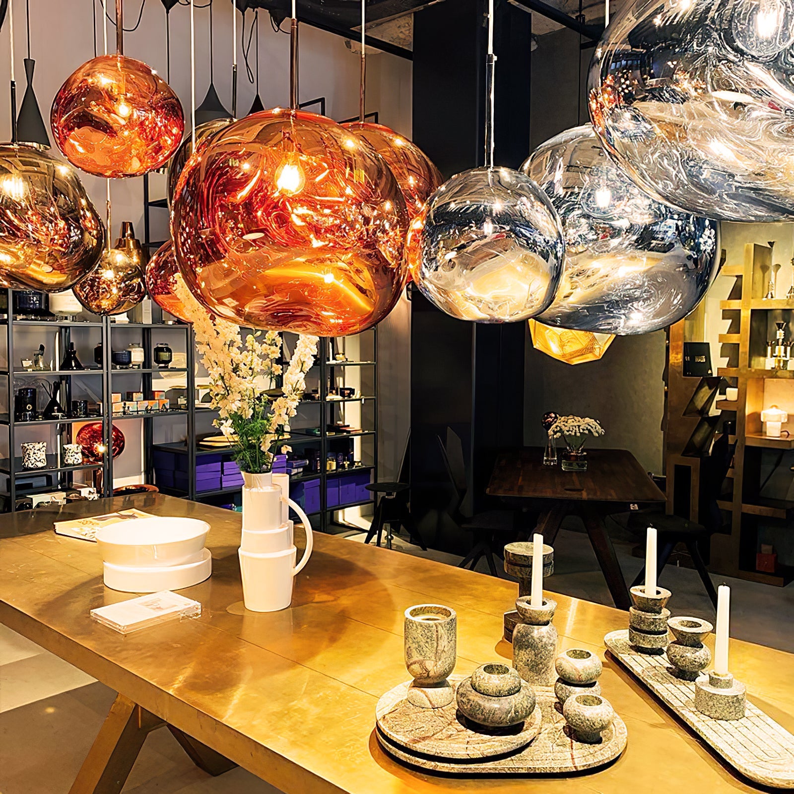 Multi Lava Round Pendant Lamp - Lumpaz
