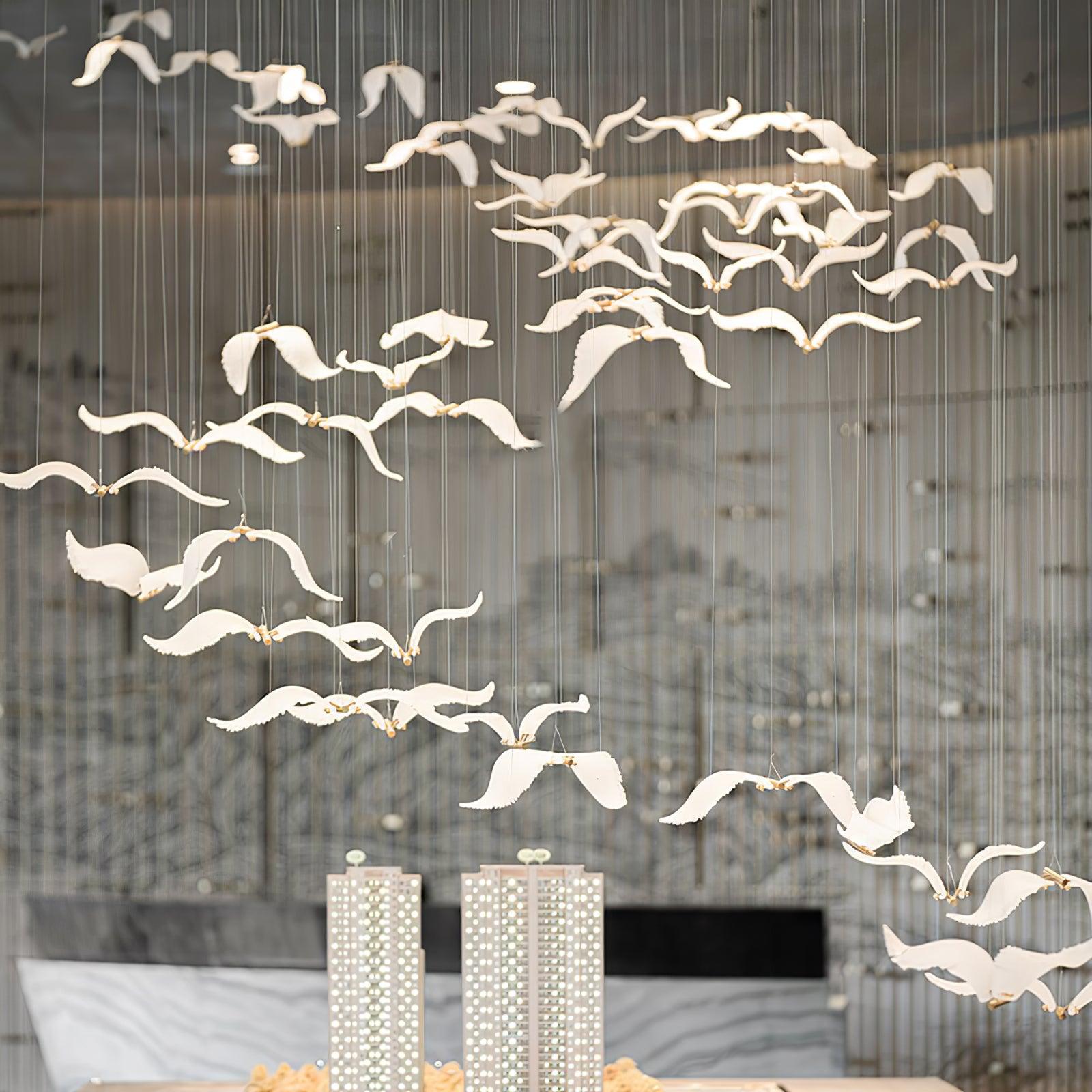 Large Seagull Chandelier - Lumpaz