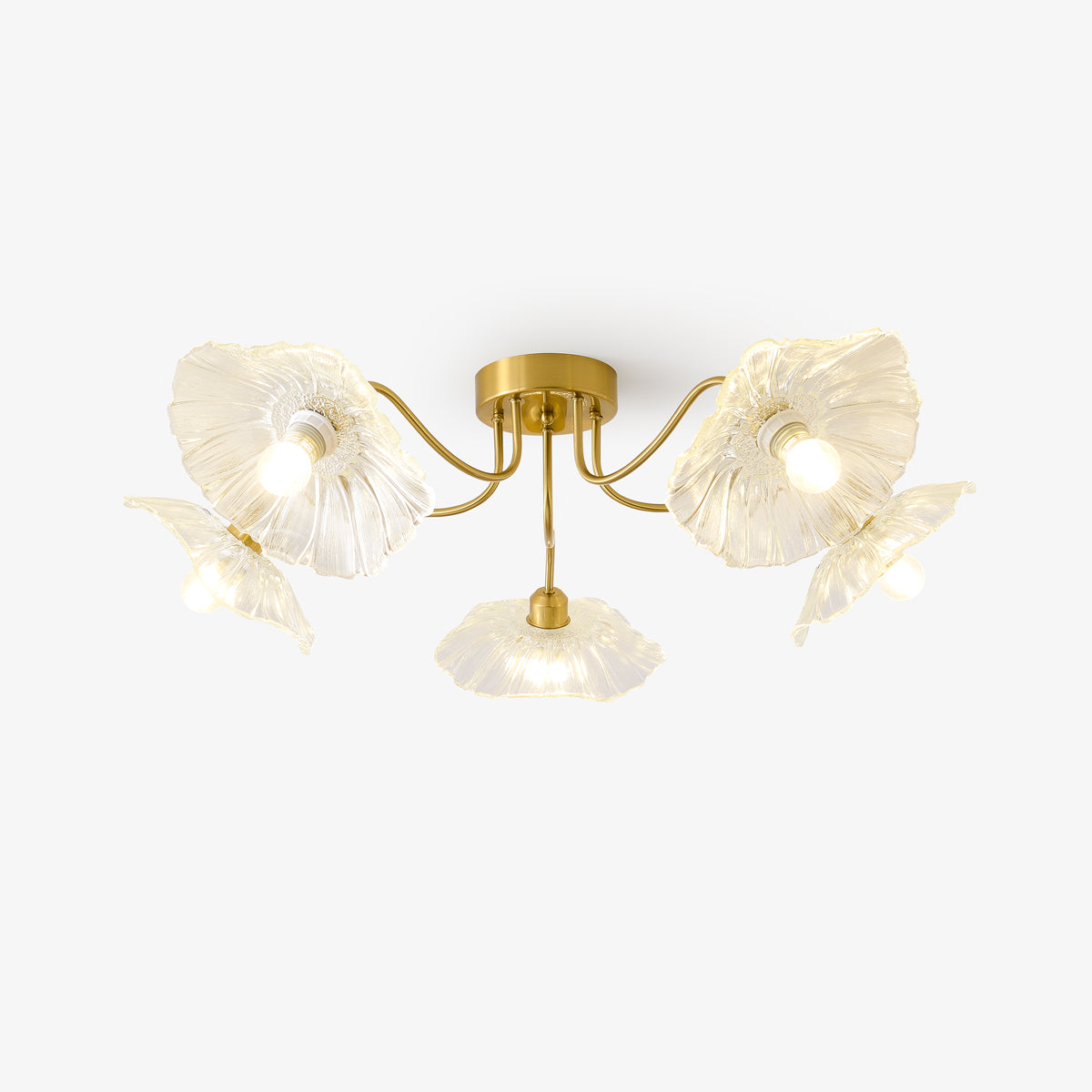 Lotus Leaf Glass Ceiling Lamp - Lumpaz