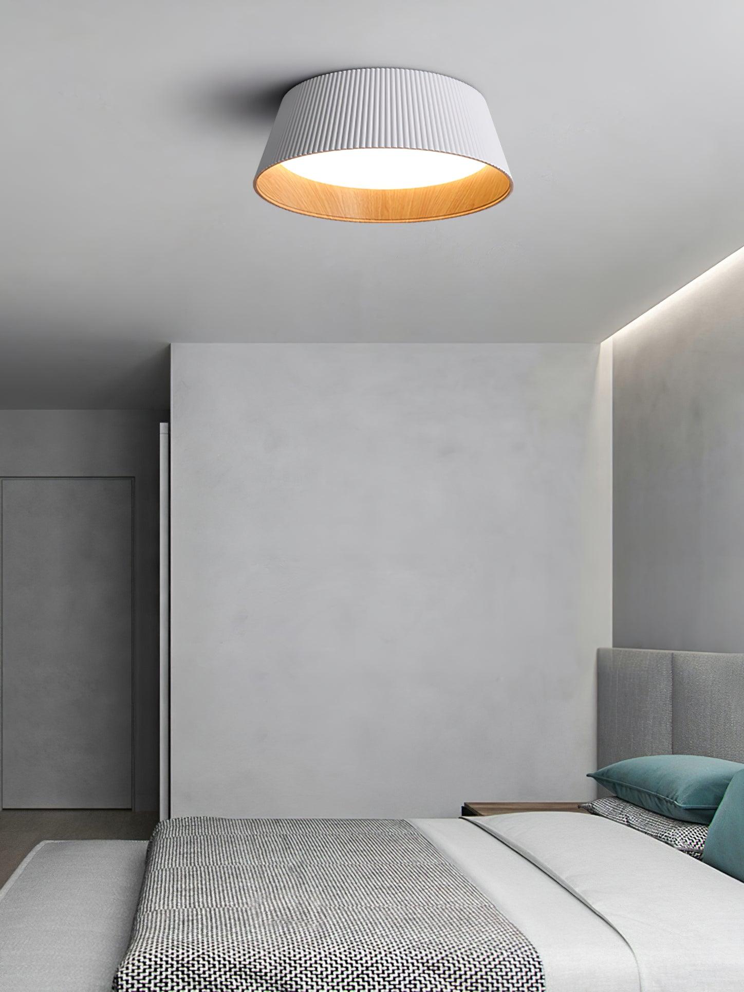 Modern Ribbed Ceiling Light - Lumpaz