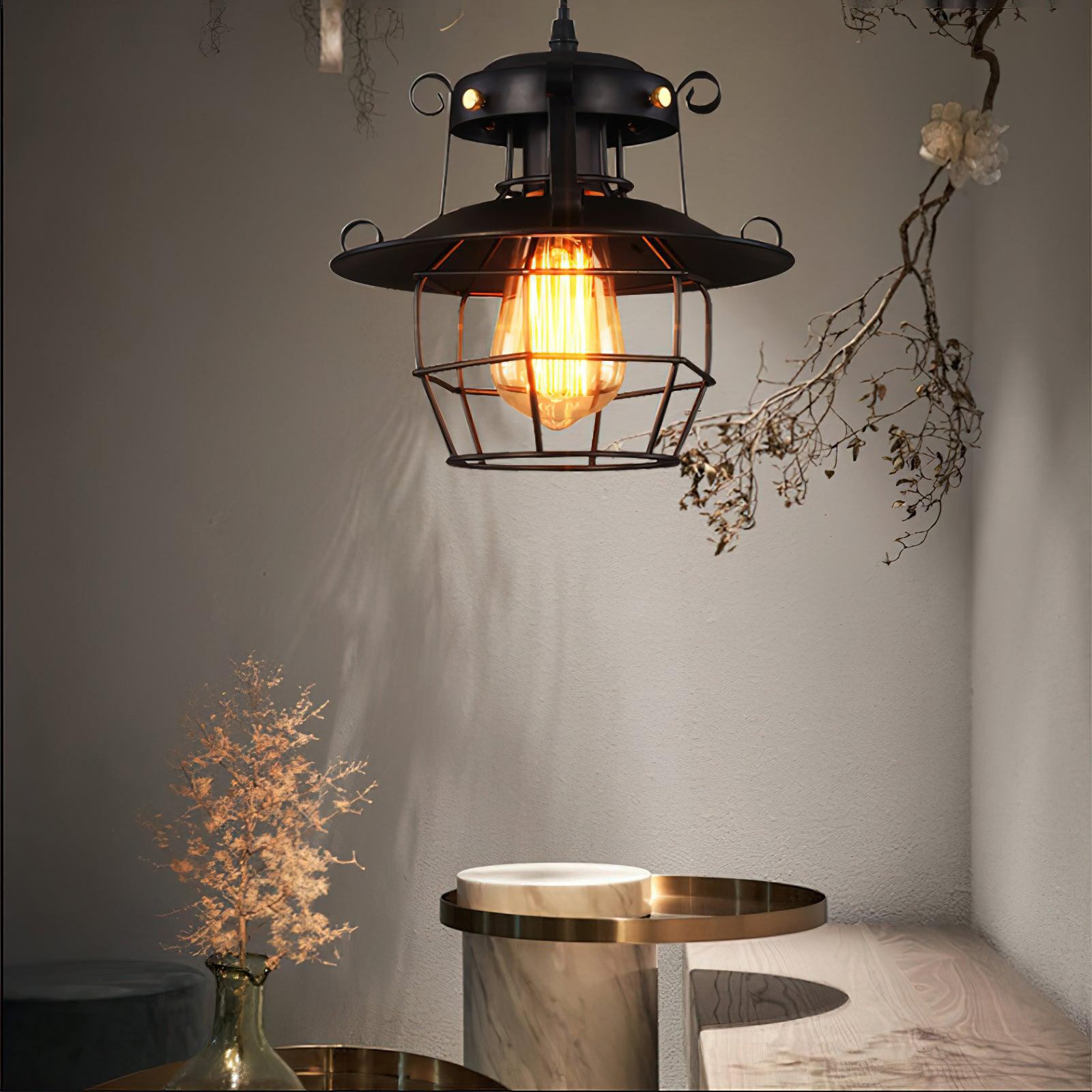Retro Birdcage Pendant Light - Lumpaz