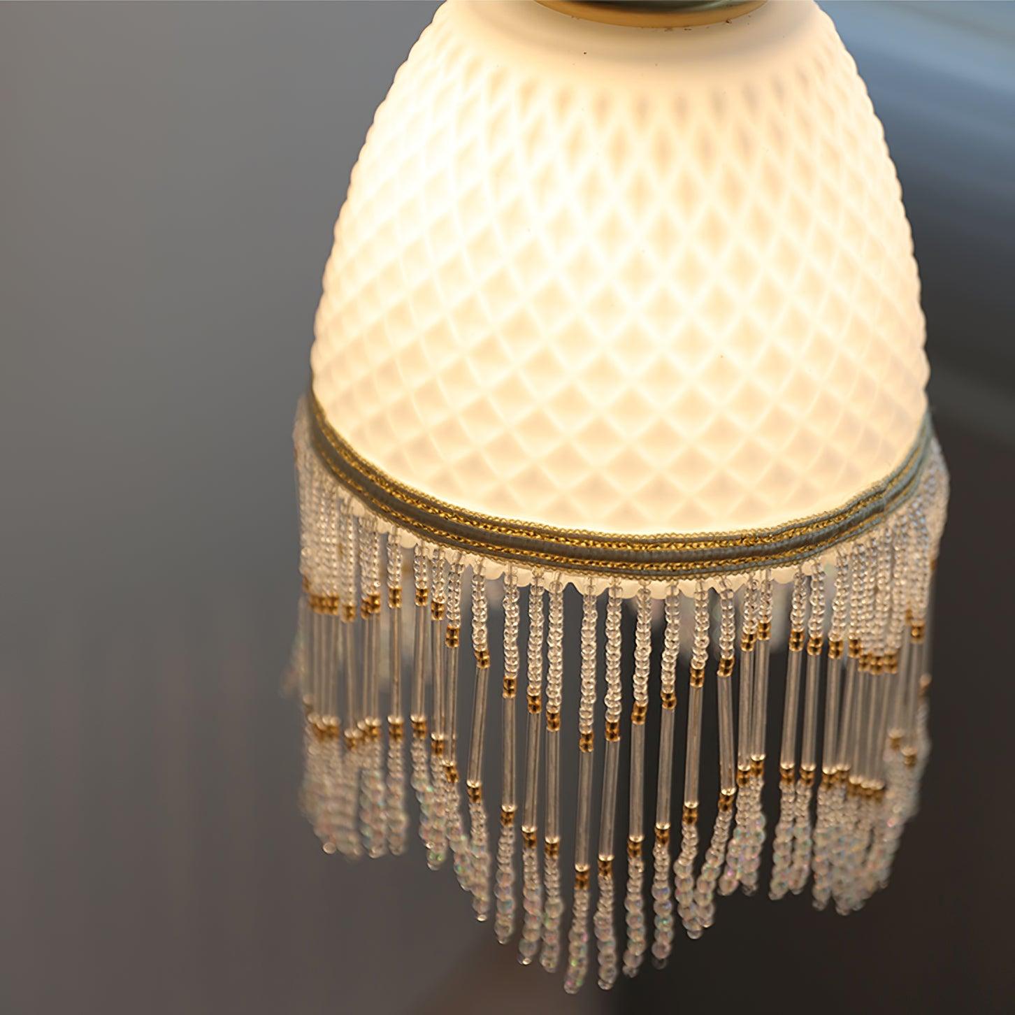 Mesh Tassel Glass Pendant Light - Lumpaz