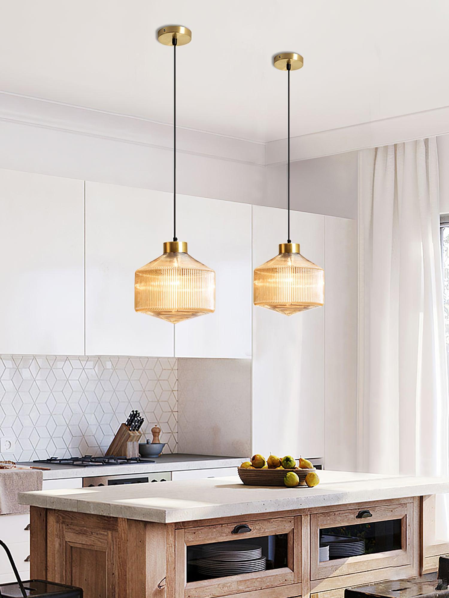 Striped Spinning Top Pendant Light - Lumpaz