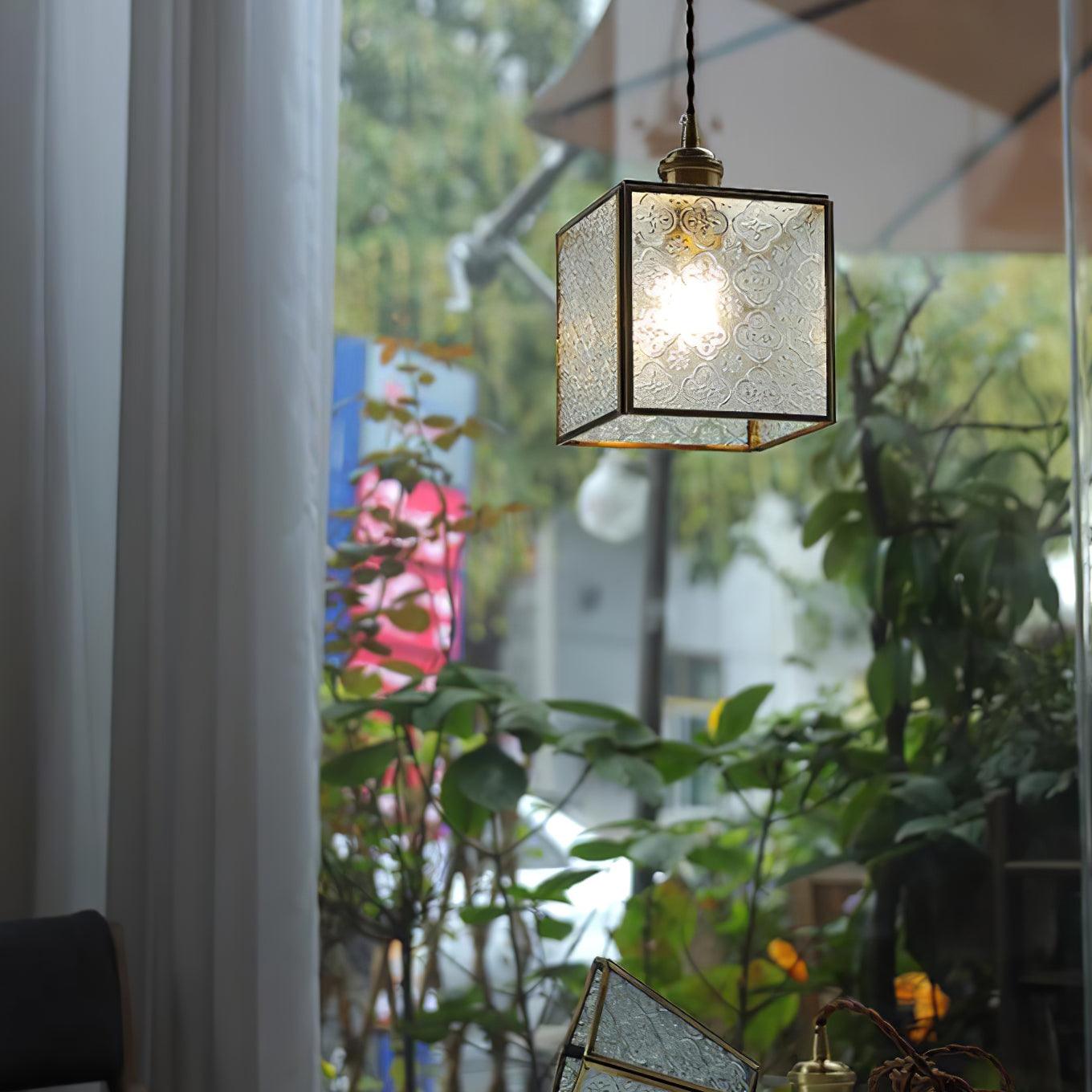 Patterned Glass Pendant Lamp - Lumpaz