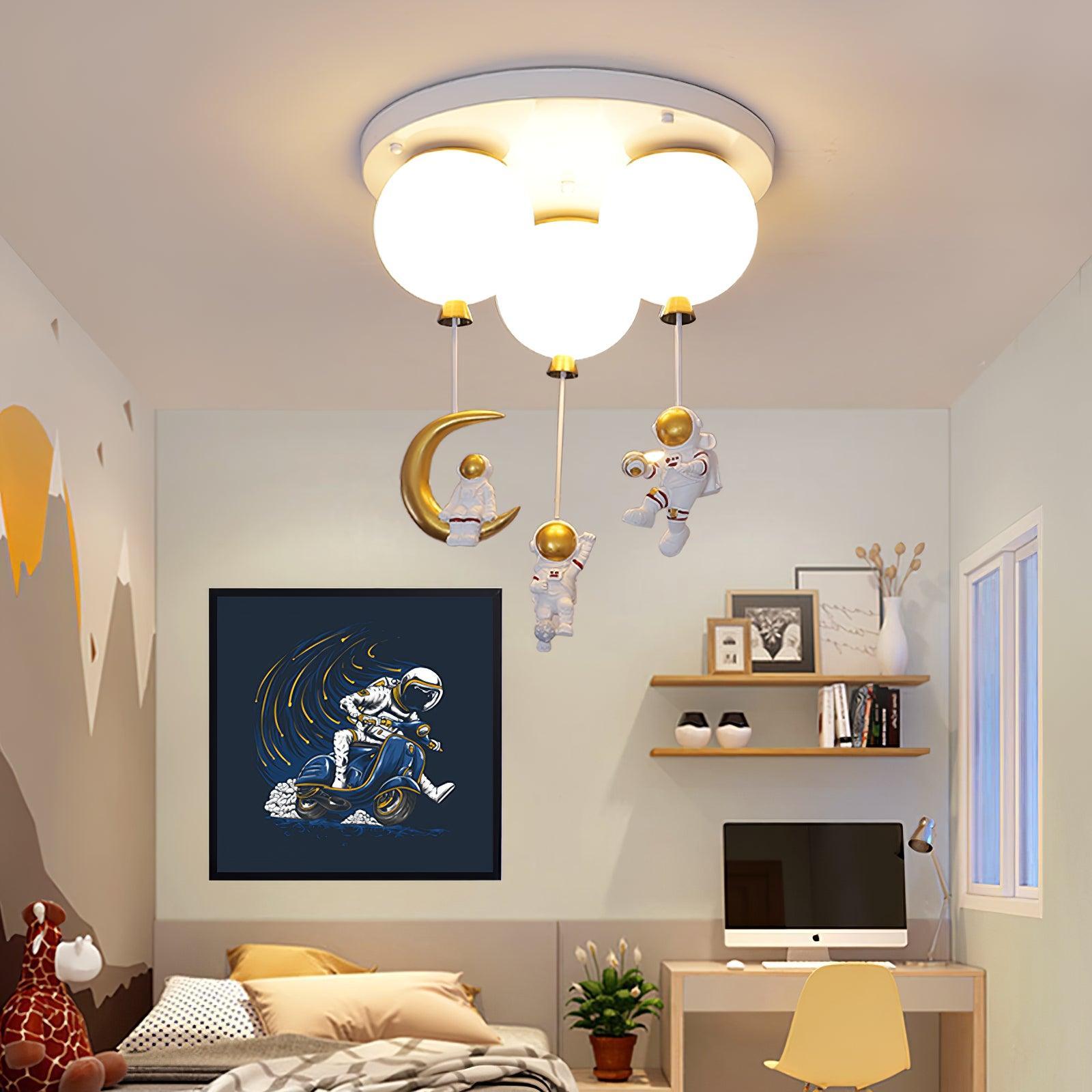 Astronaut Glossy Balloon Ceiling Lamp - Lumpaz