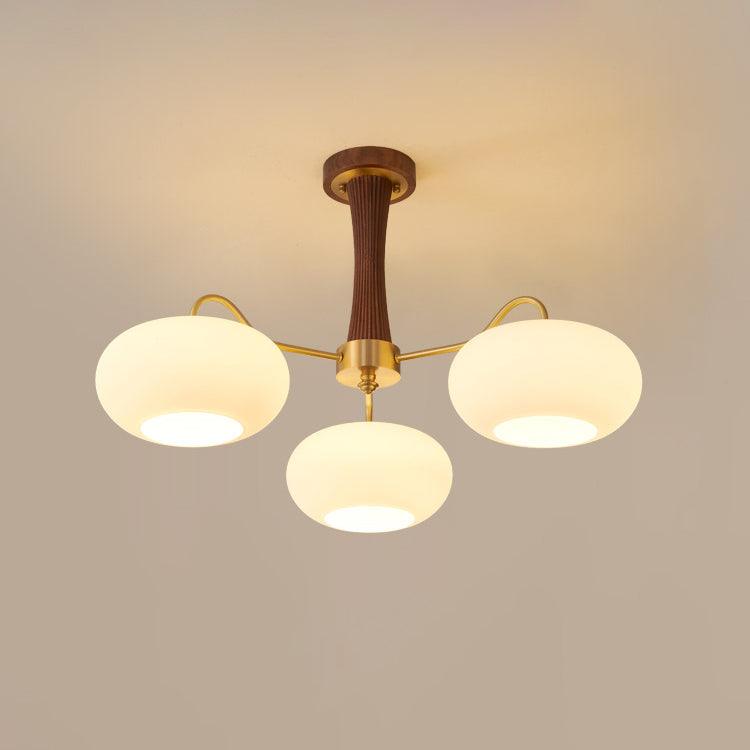 Brass Wooden Persimmon Ceiling Lamp - Lumpaz