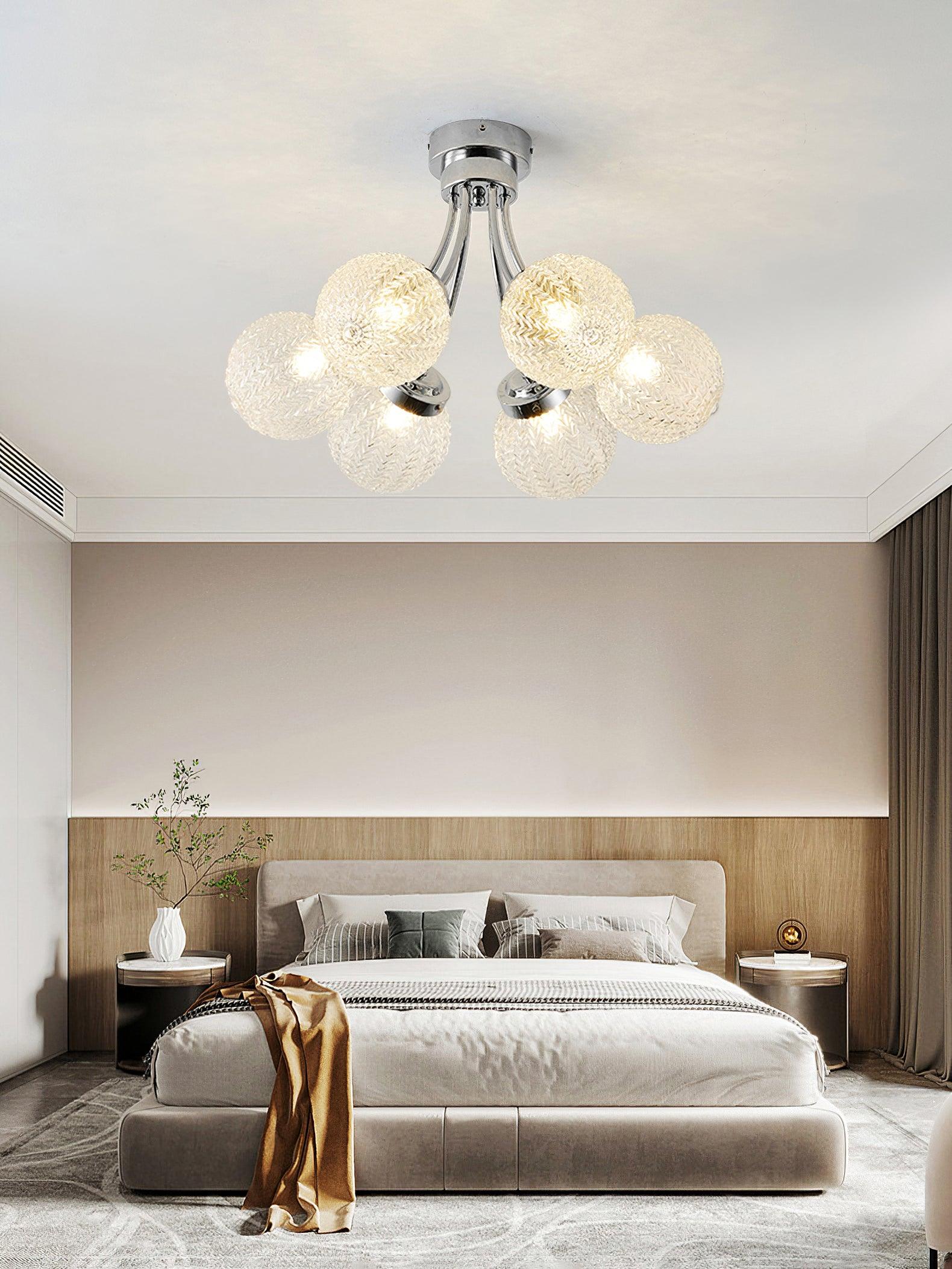 Carved Glass Ceiling Lamp - Lumpaz
