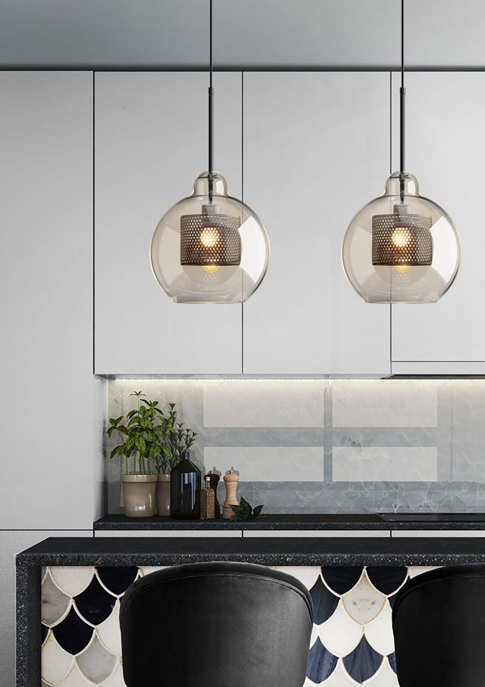 Combined Chiswick Glass Pendant Light - Lumpaz