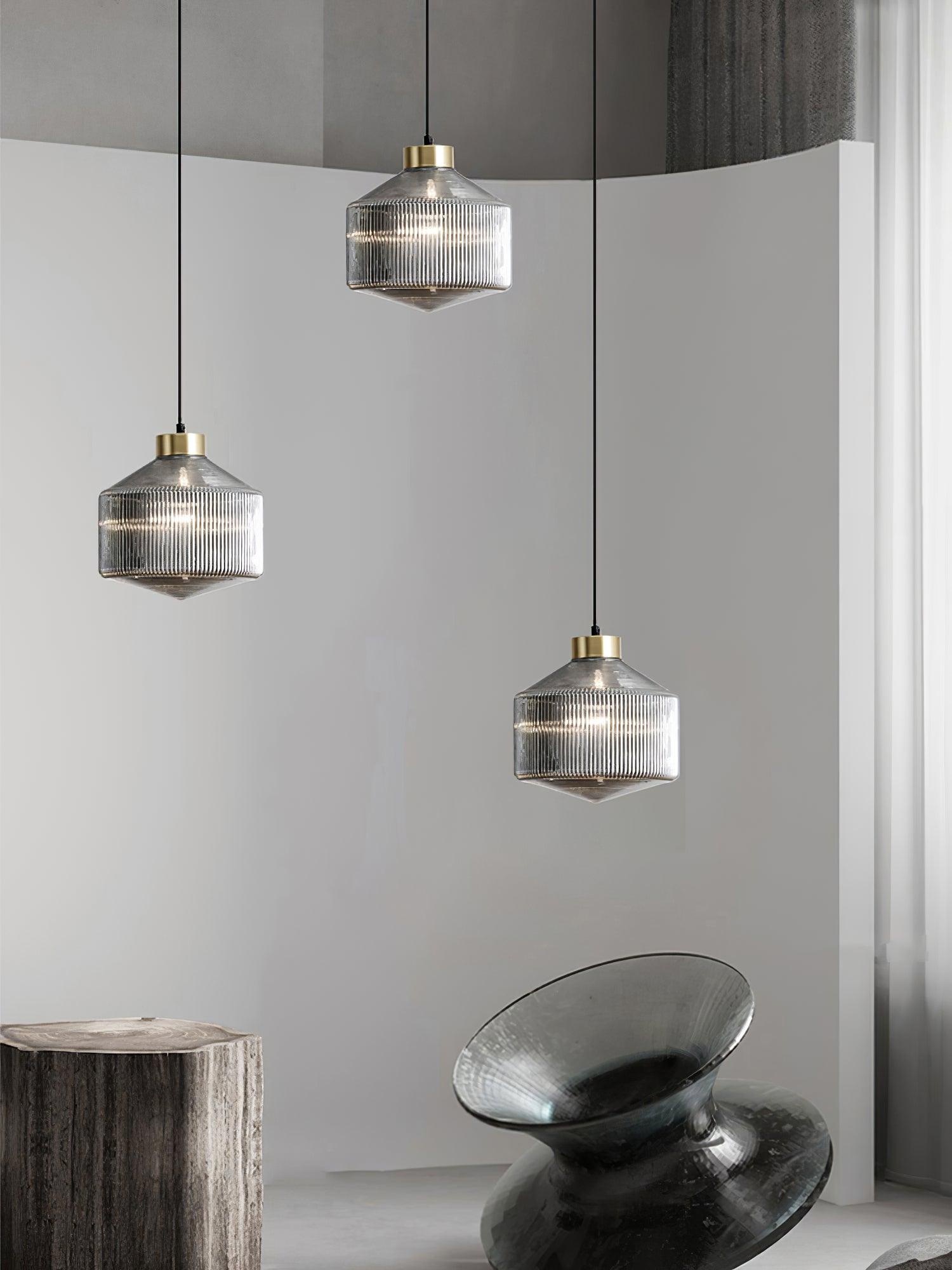 Striped Spinning Top Pendant Light - Lumpaz