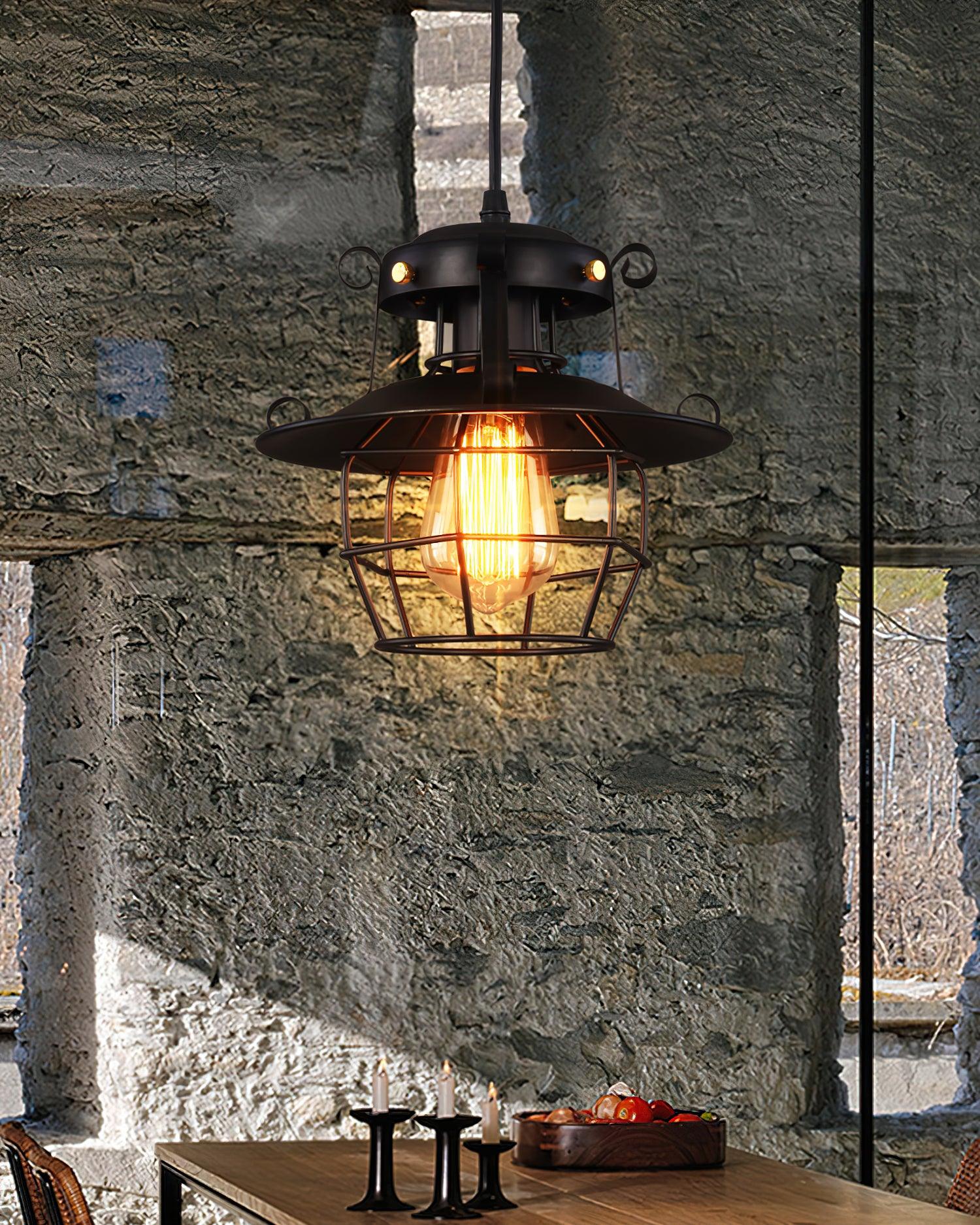 Retro Birdcage Pendant Light - Lumpaz