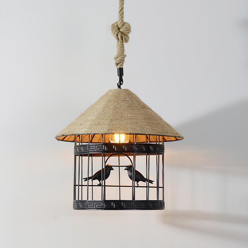 Retro Hemp Rope Interesting Pendant Light - Lumpaz