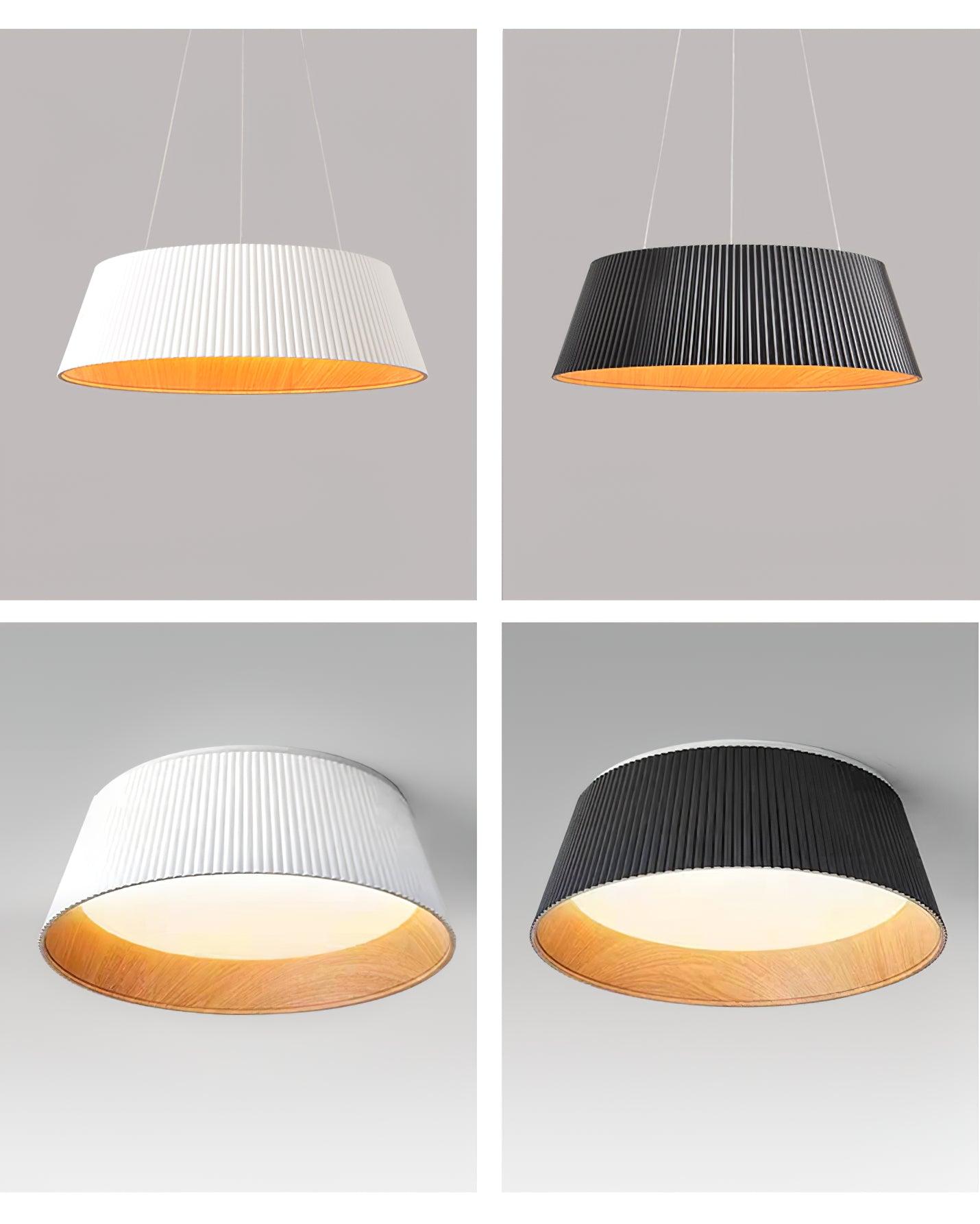 Modern Ribbed Ceiling Light - Lumpaz