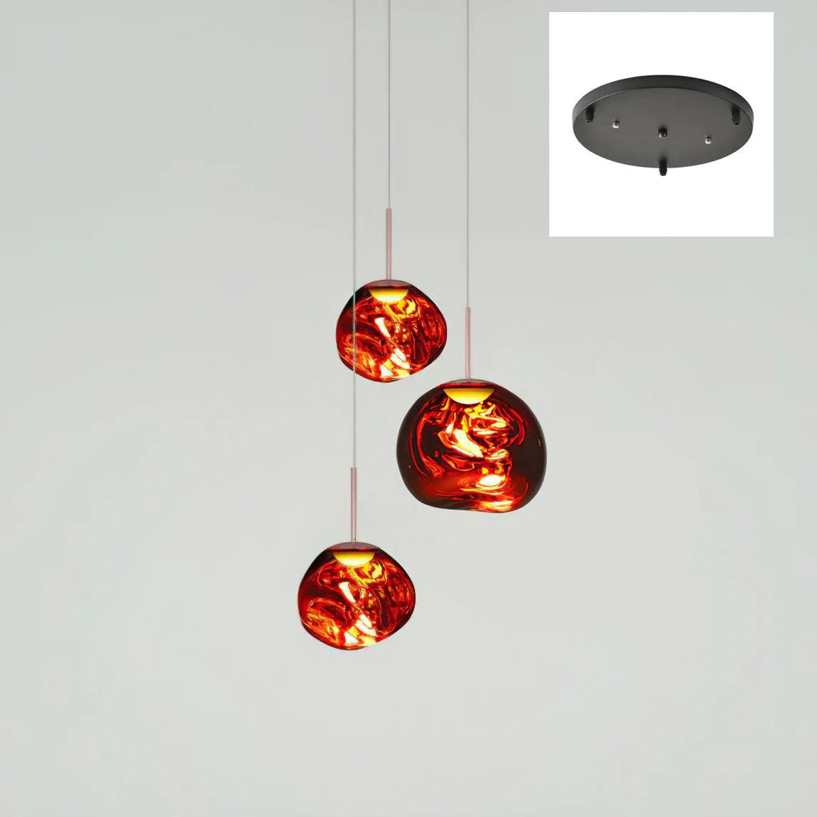 Multi Lava Round Pendant Lamp - Lumpaz