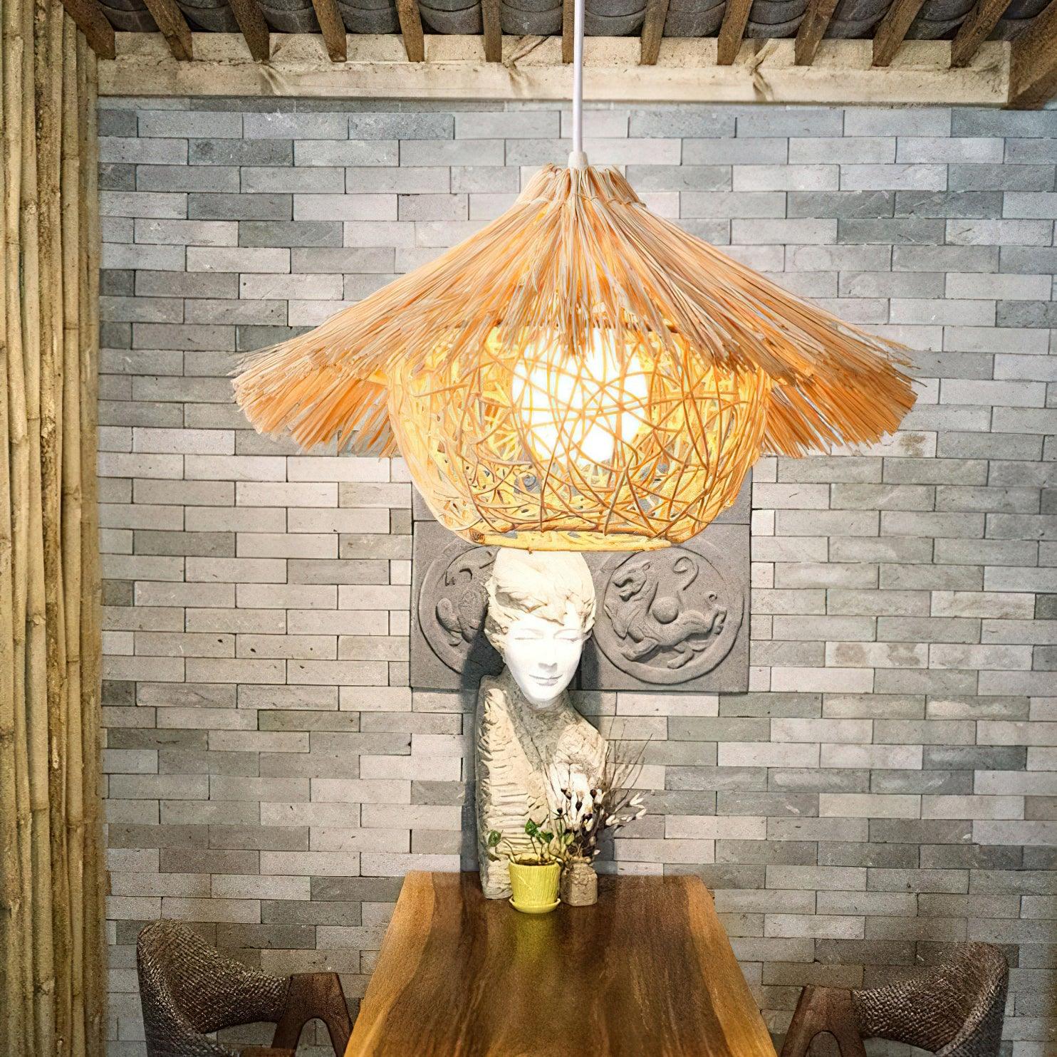 Straw Hat Pendant Light - Lumpaz