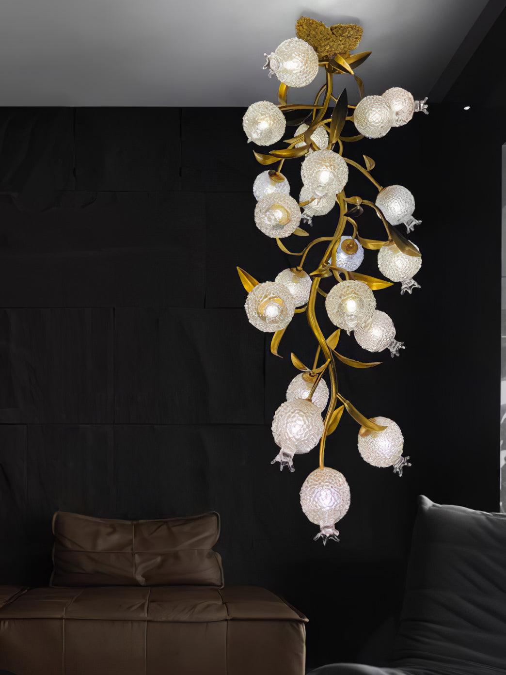 Pomegranate Brass Ceiling Lamp - Lumpaz