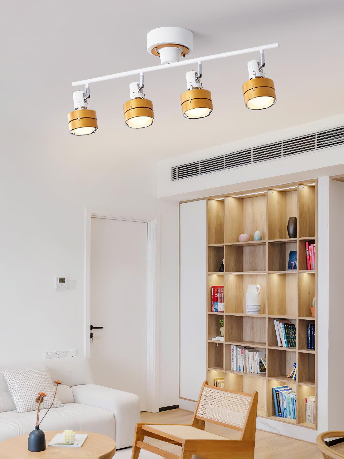 Wooden Adjustable Spot Ceiling Lamp - Lumpaz