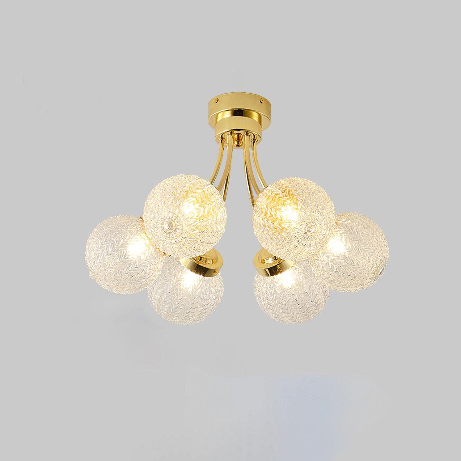 Carved Glass Ceiling Lamp - Lumpaz