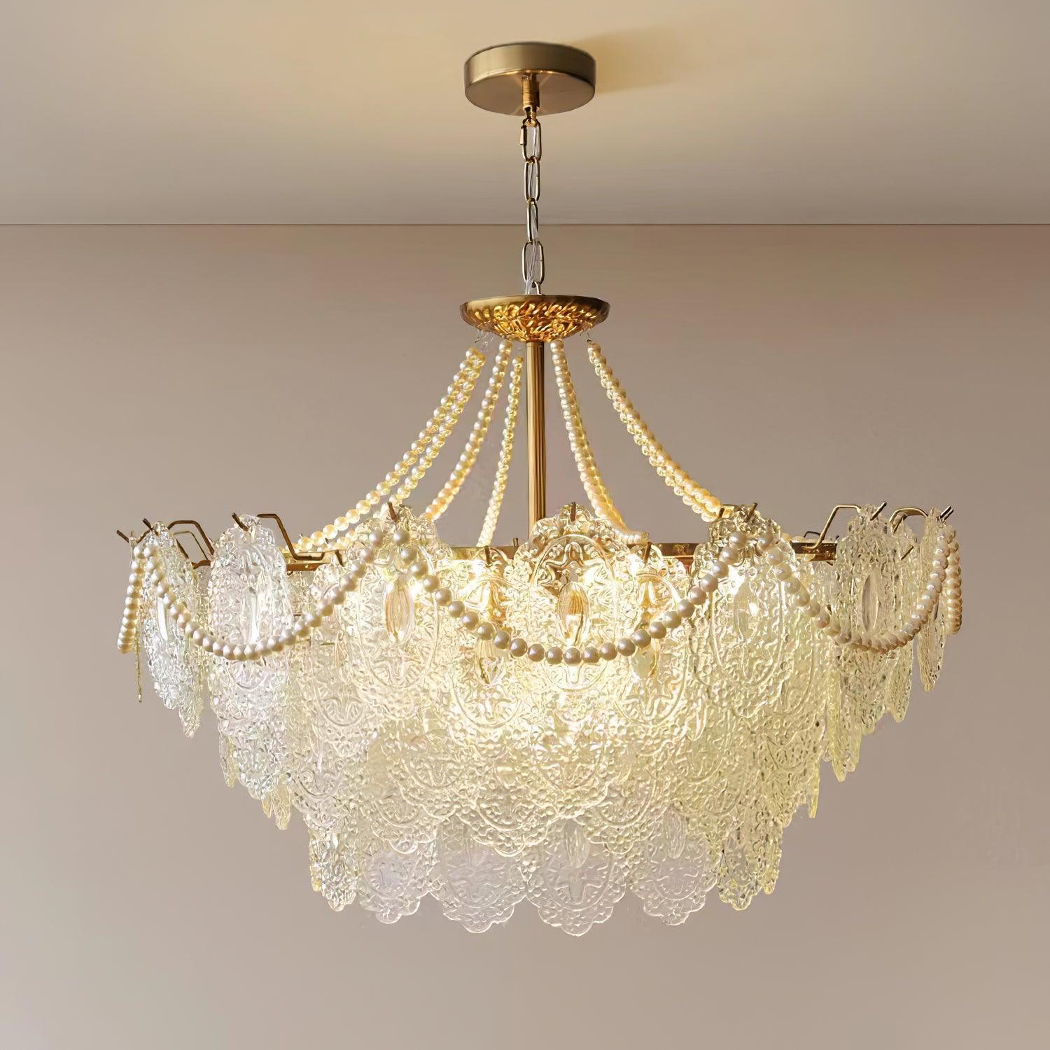 Pearls Glass Chandelier - Lumpaz