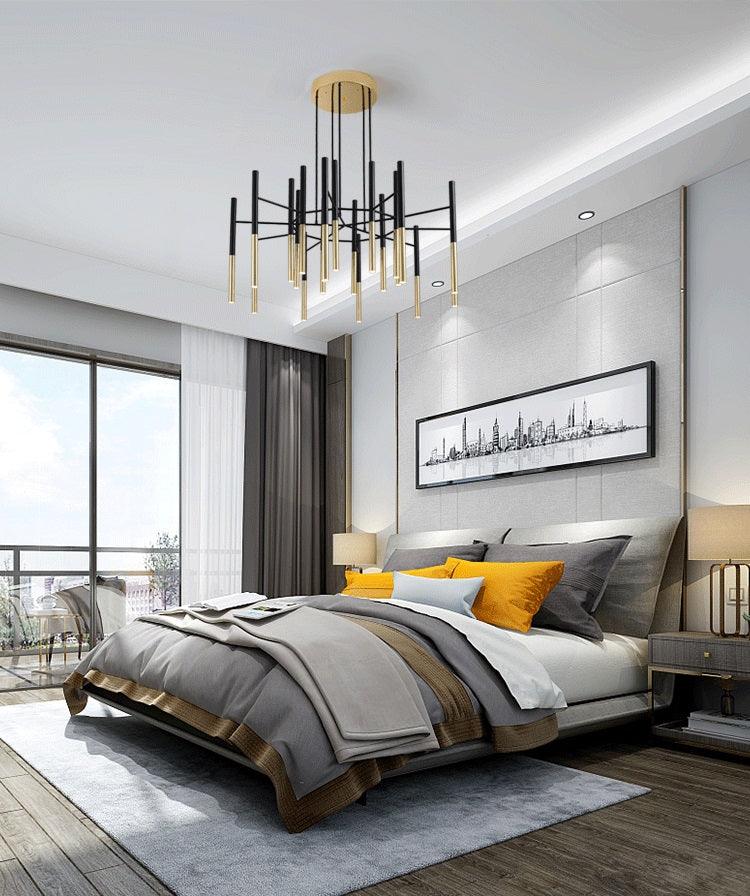 Metal Tubular Chandelier - Lumpaz