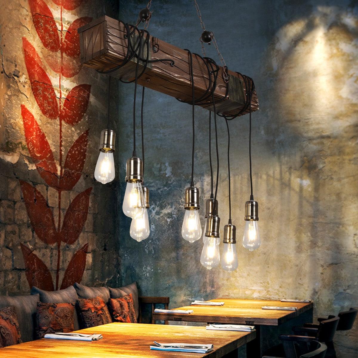 Wood Hanging Multi Chandelier - Lumpaz