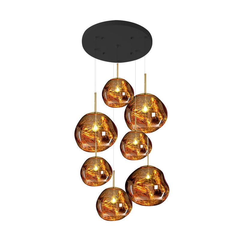 Multi Lava Round Pendant Lamp - Lumpaz