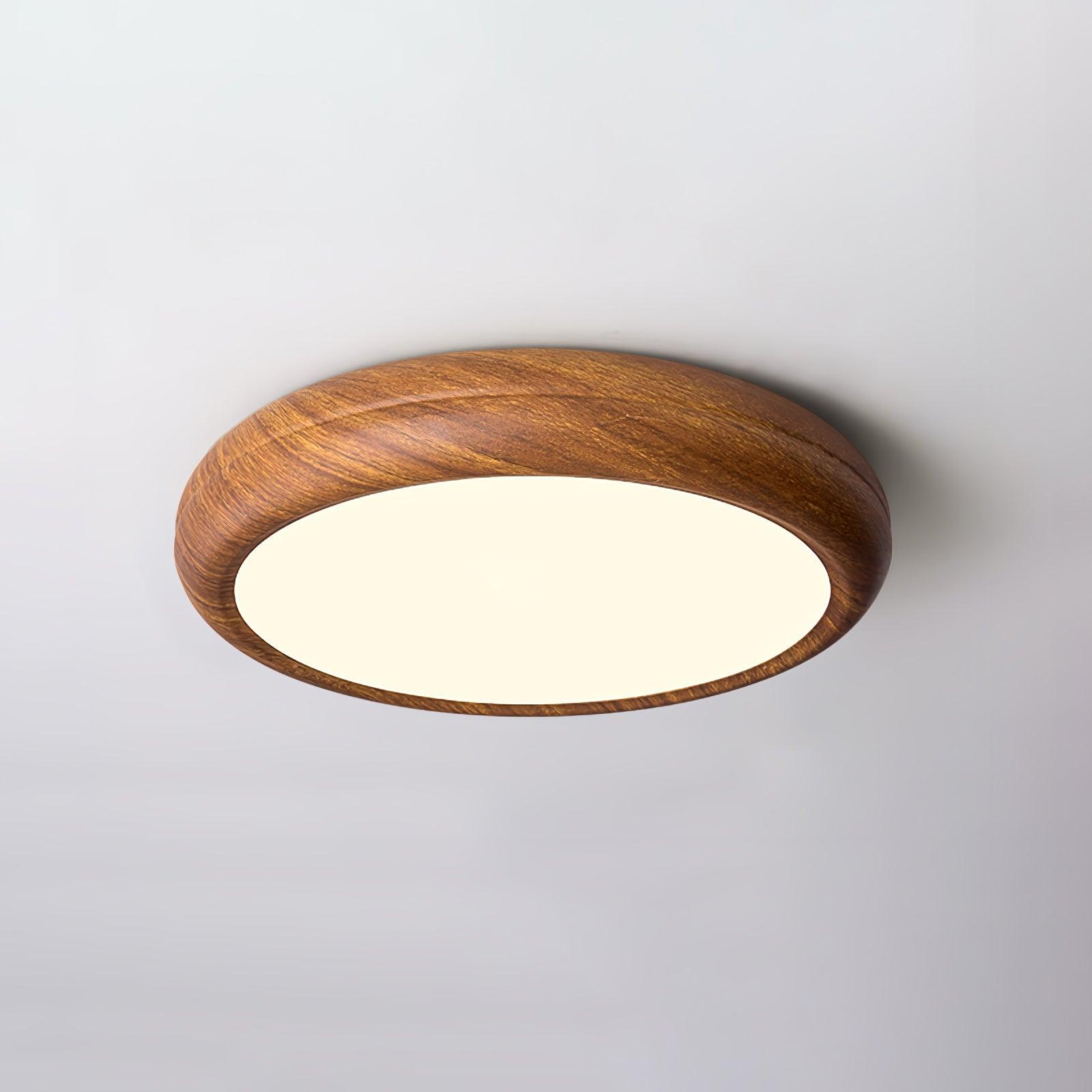 Wood Grain Round Ceiling Lamp - Lumpaz