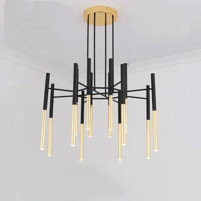 Metal Tubular Chandelier - Lumpaz