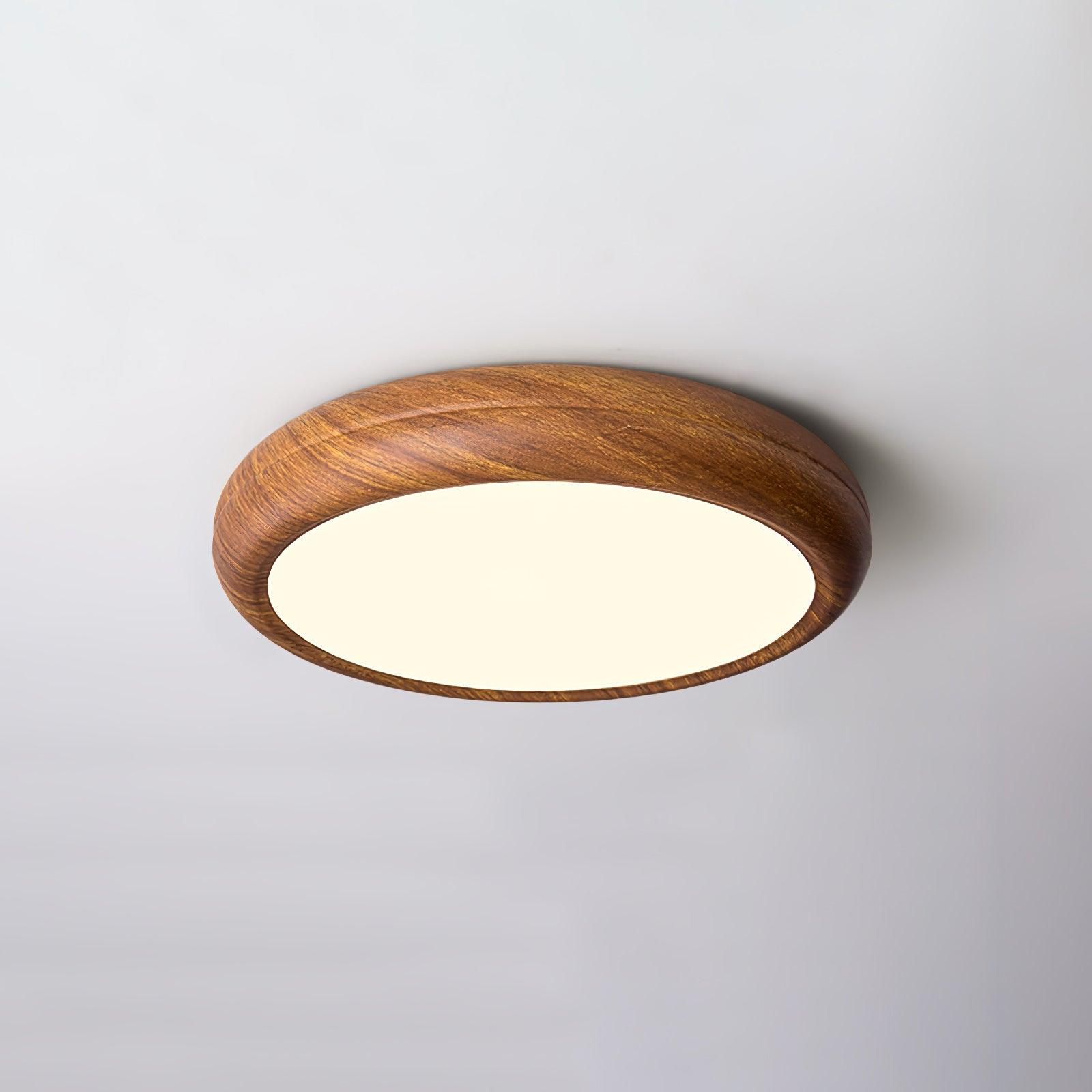 Wood Grain Round Ceiling Lamp - Lumpaz