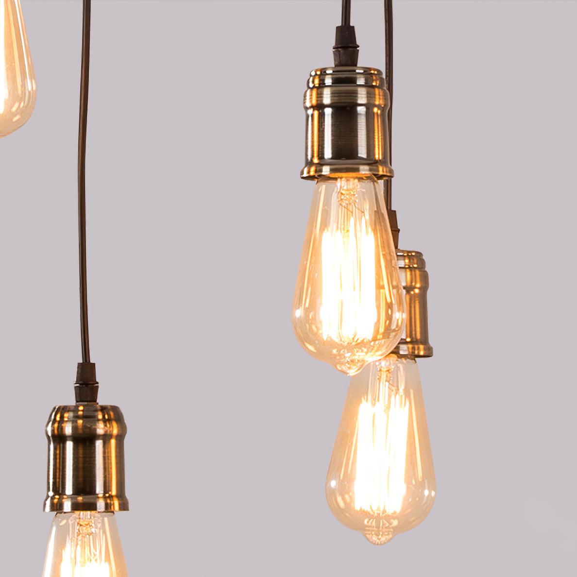 Wood Hanging Multi Chandelier - Lumpaz