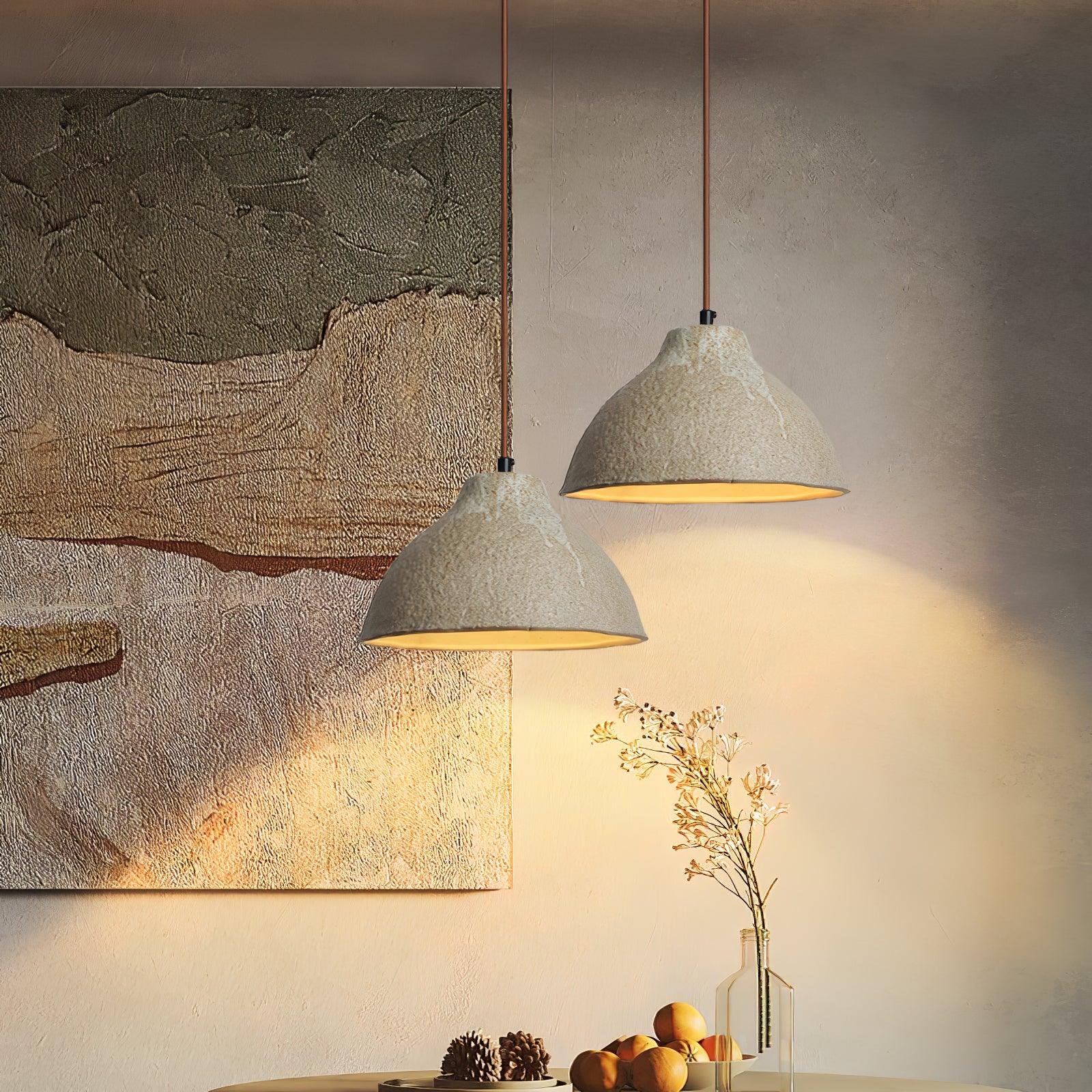 Raku Retro Ceramic Pendant Lamp - Lumpaz