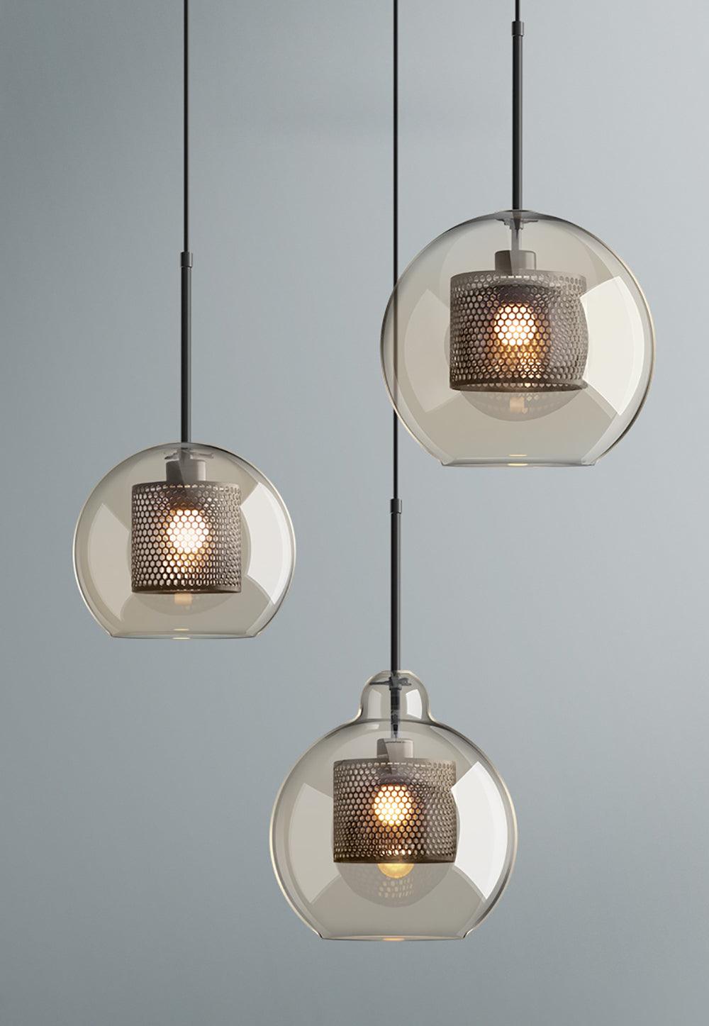 Combined Chiswick Glass Pendant Light - Lumpaz
