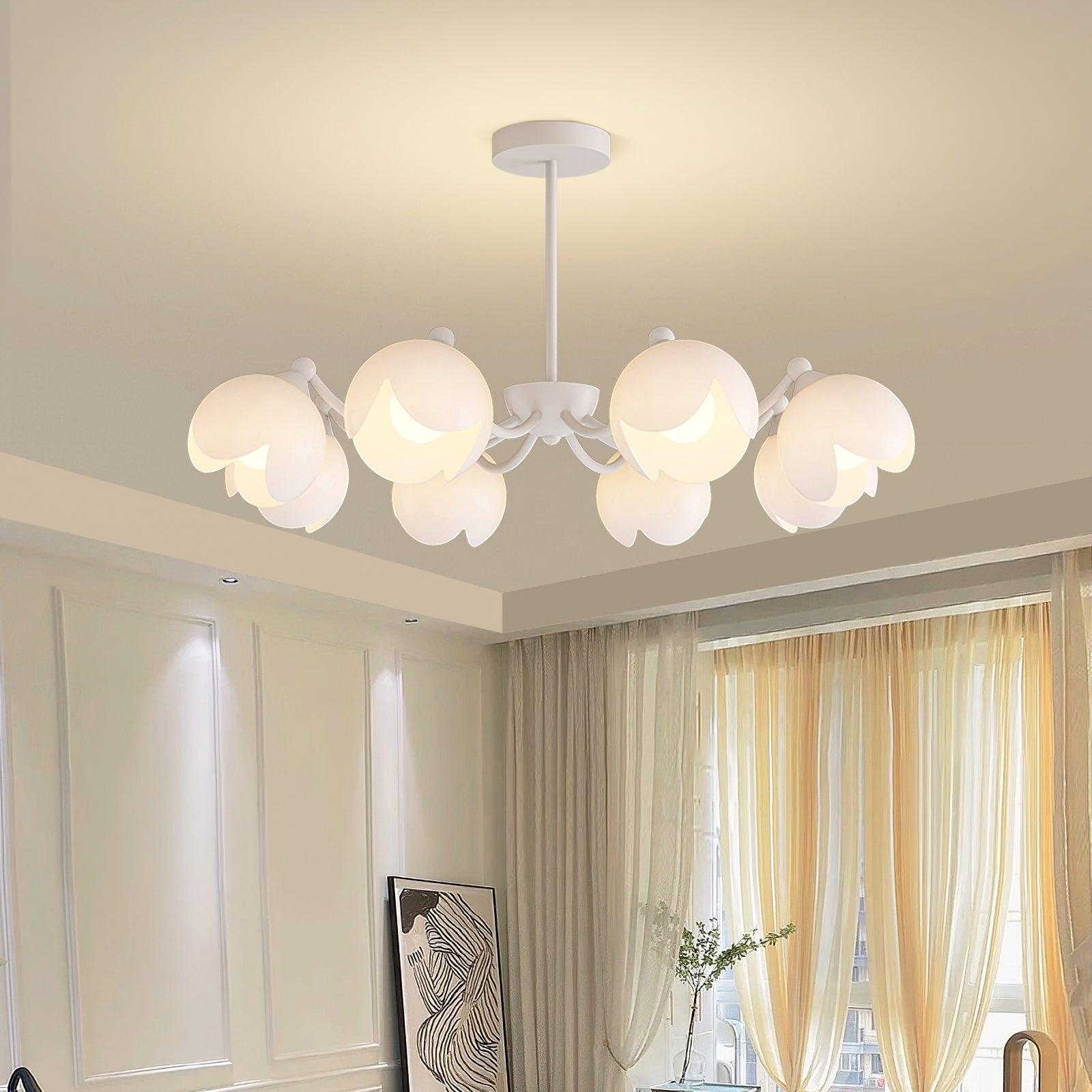 Murano Cream Chandelier - Lumpaz