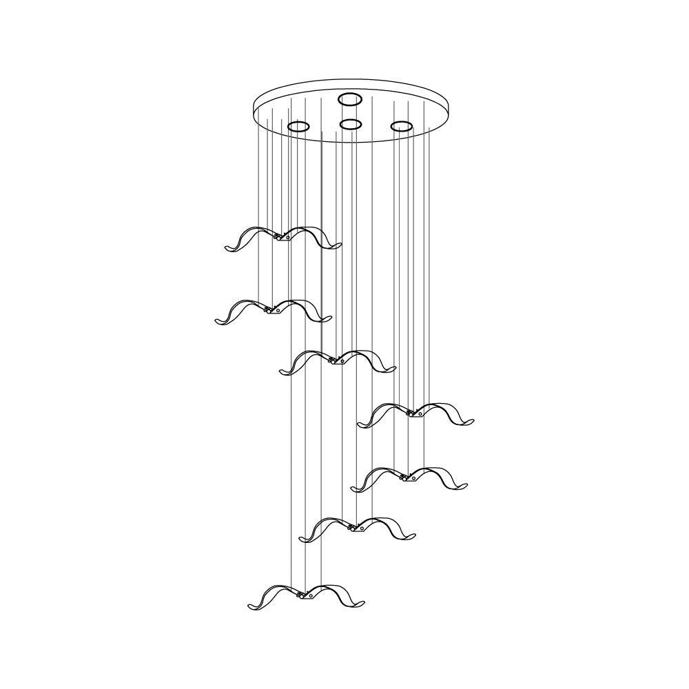 Large Seagull Chandelier - Lumpaz
