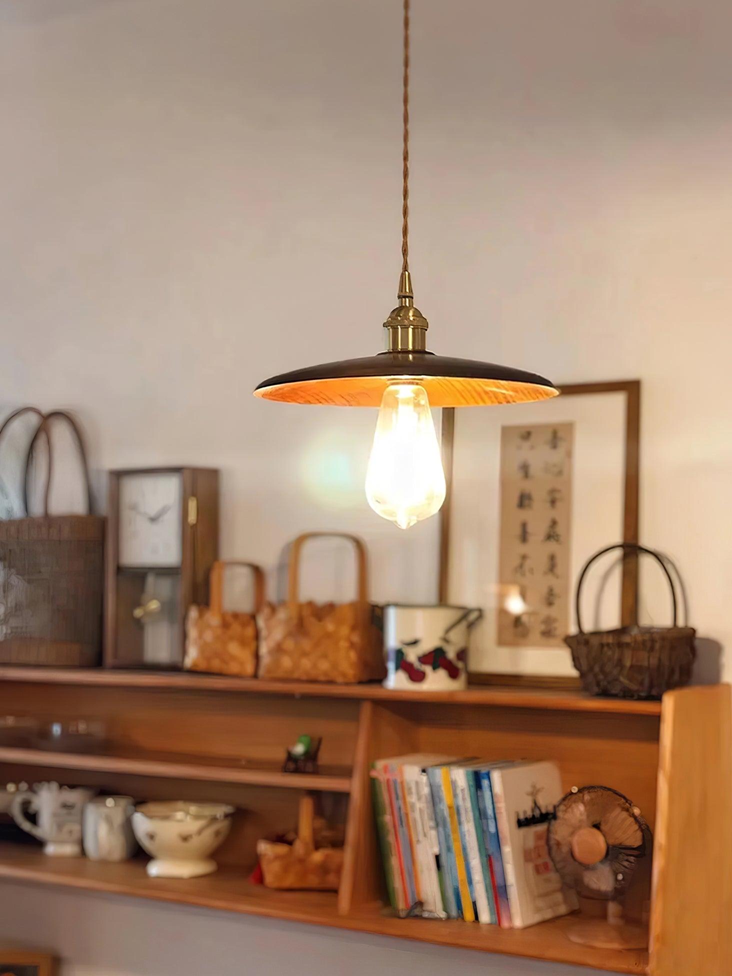 Walnut Conical Pendant Light - Lumpaz