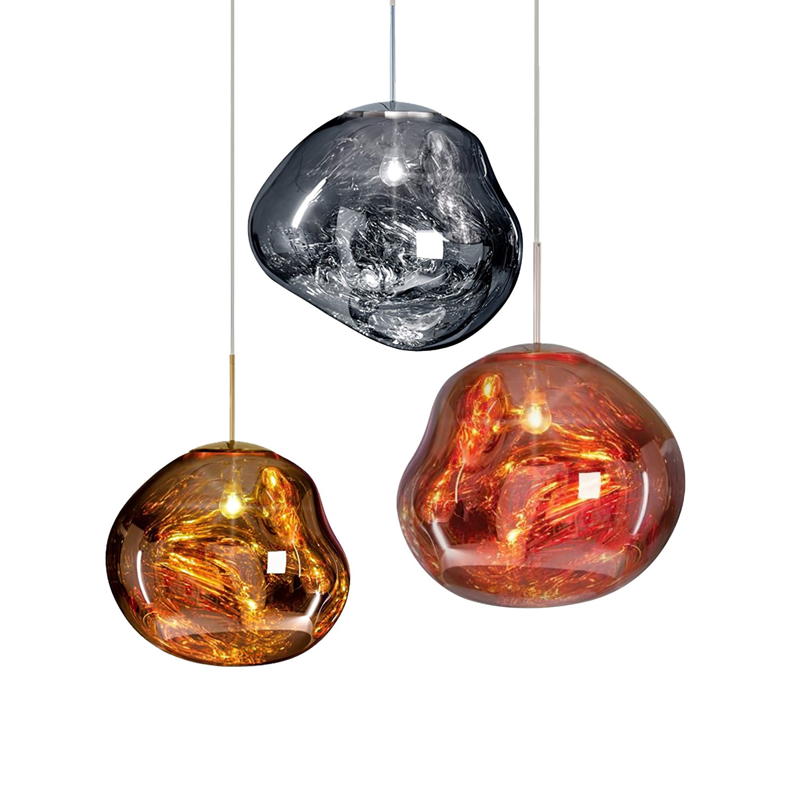 Multi Lava Round Pendant Lamp - Lumpaz