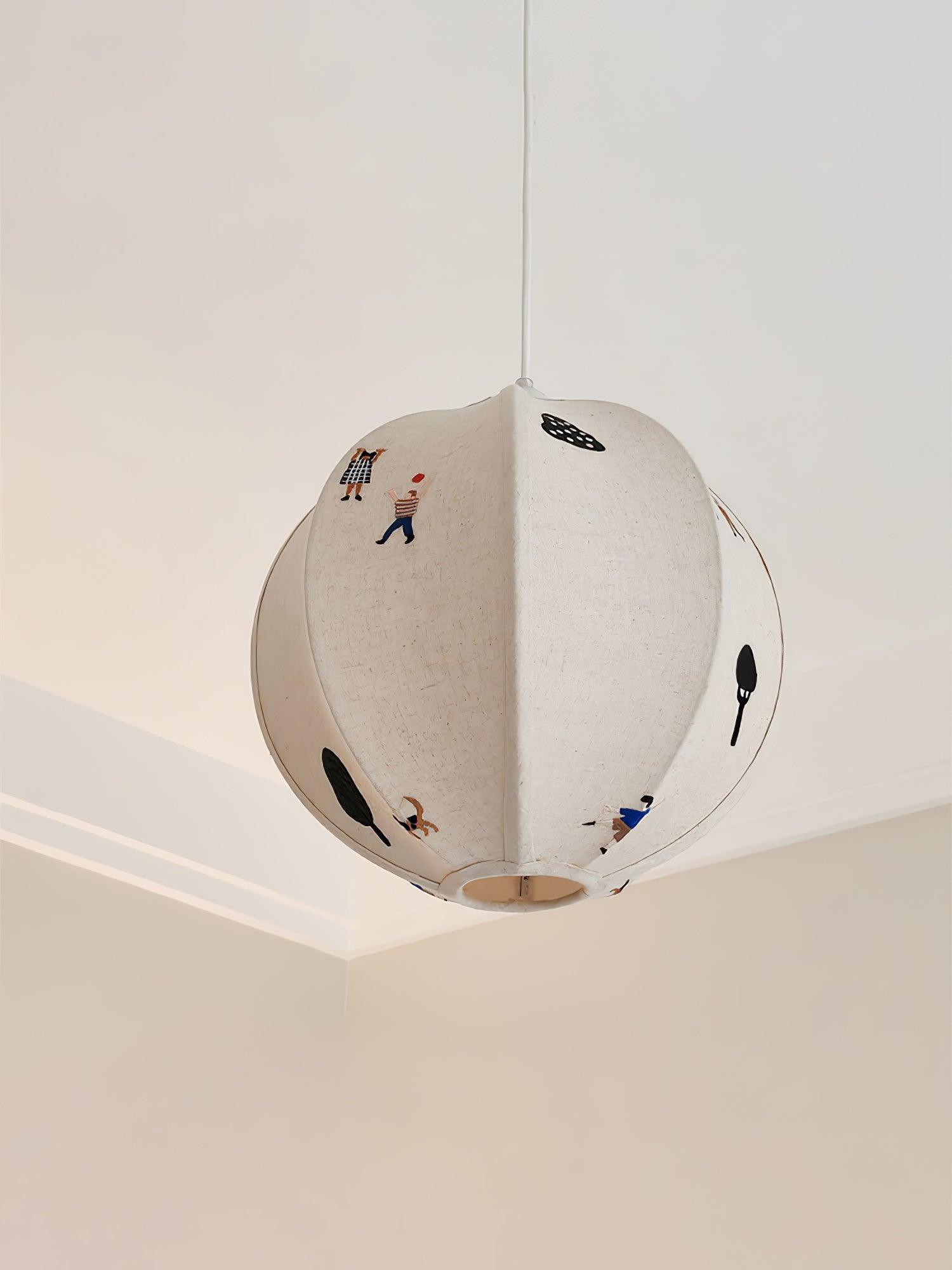 Park Embroidered Textile Pendant Lamp - Lumpaz