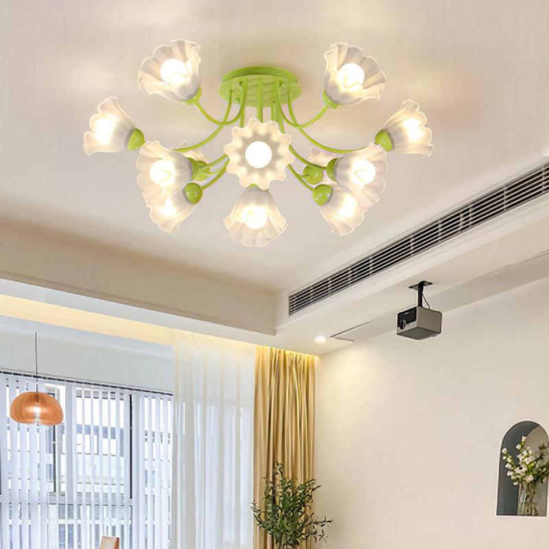 Floral Sculpted Ceiling Lamp - Lumpaz