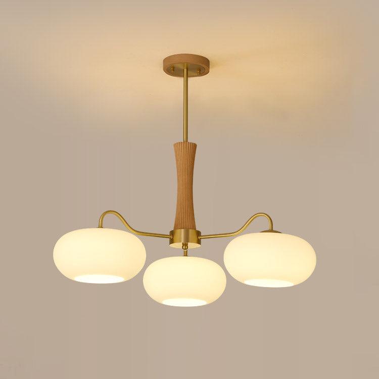 Brass Wooden Persimmon Ceiling Lamp - Lumpaz