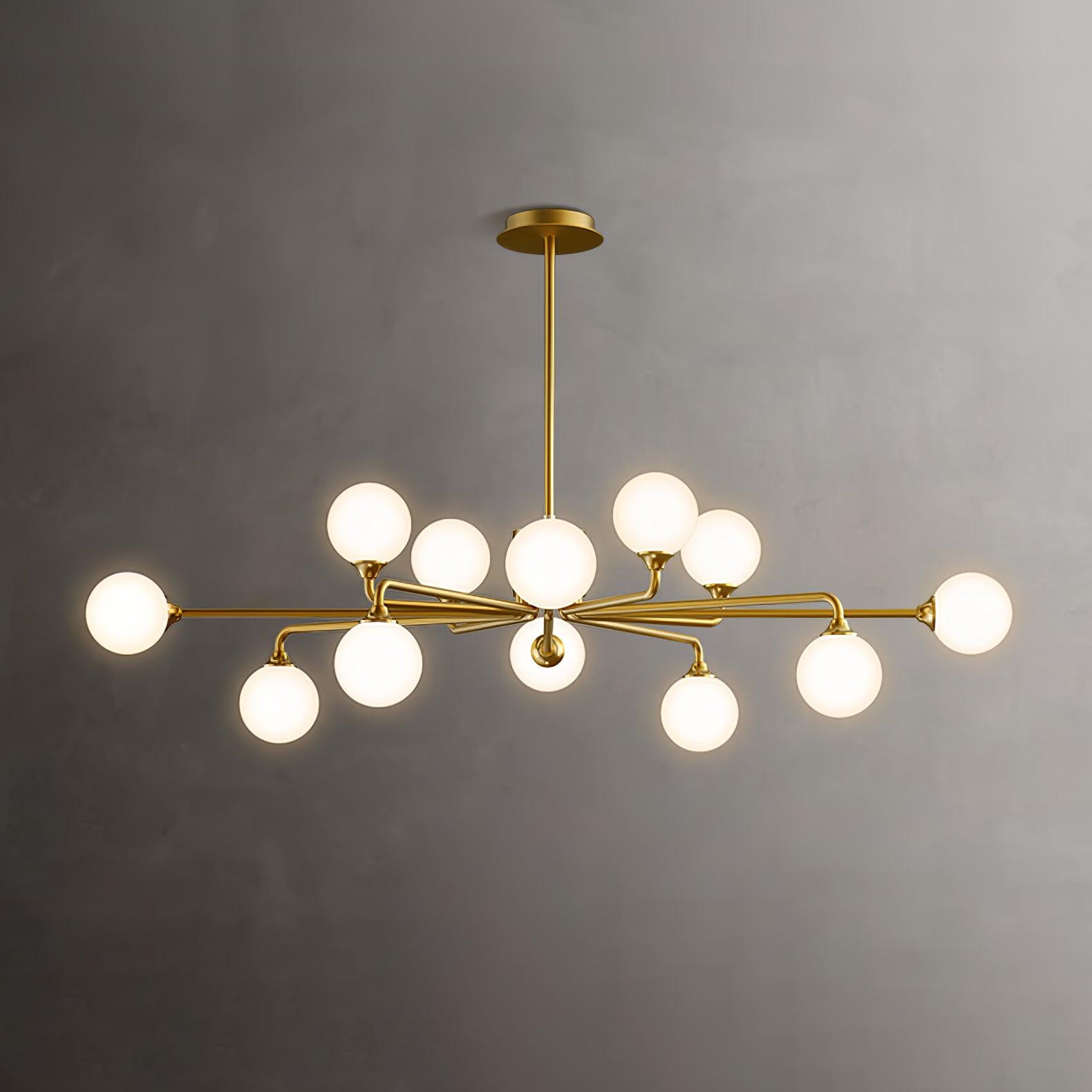 Staggered Glass Globes Chandelier - Lumpaz