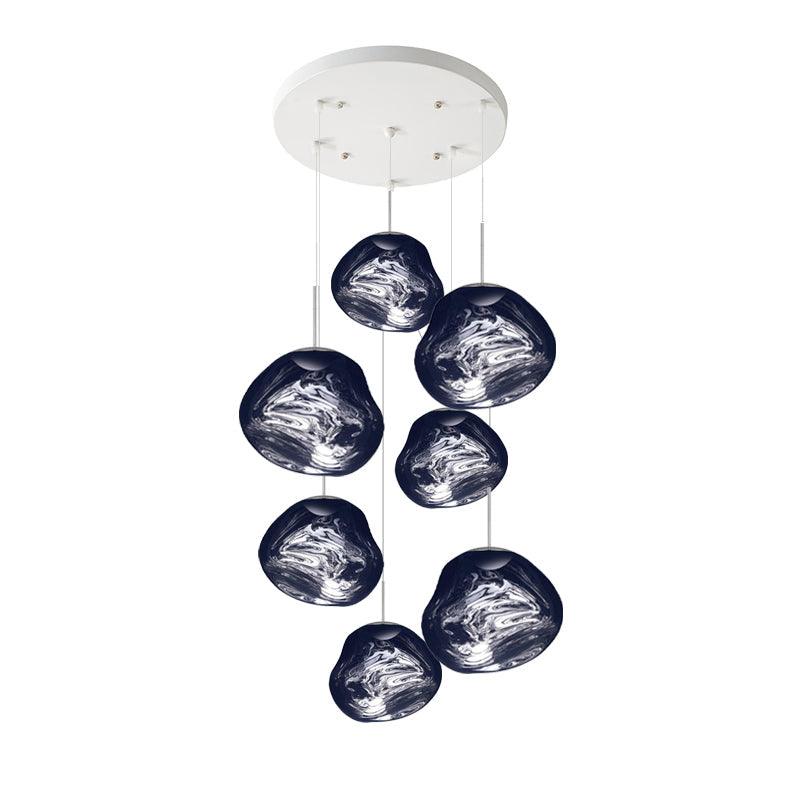 Multi Lava Round Pendant Lamp - Lumpaz