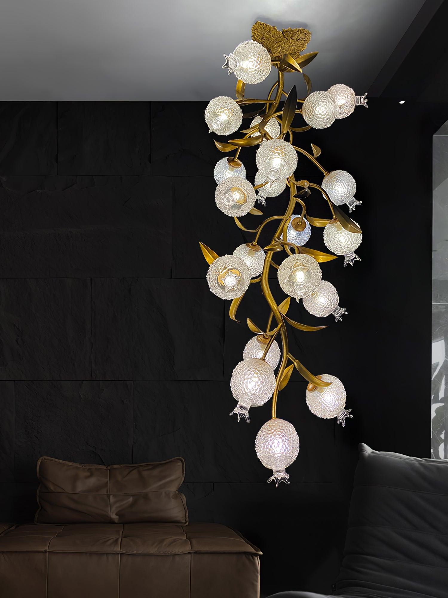 Pomegranate Brass Ceiling Lamp - Lumpaz