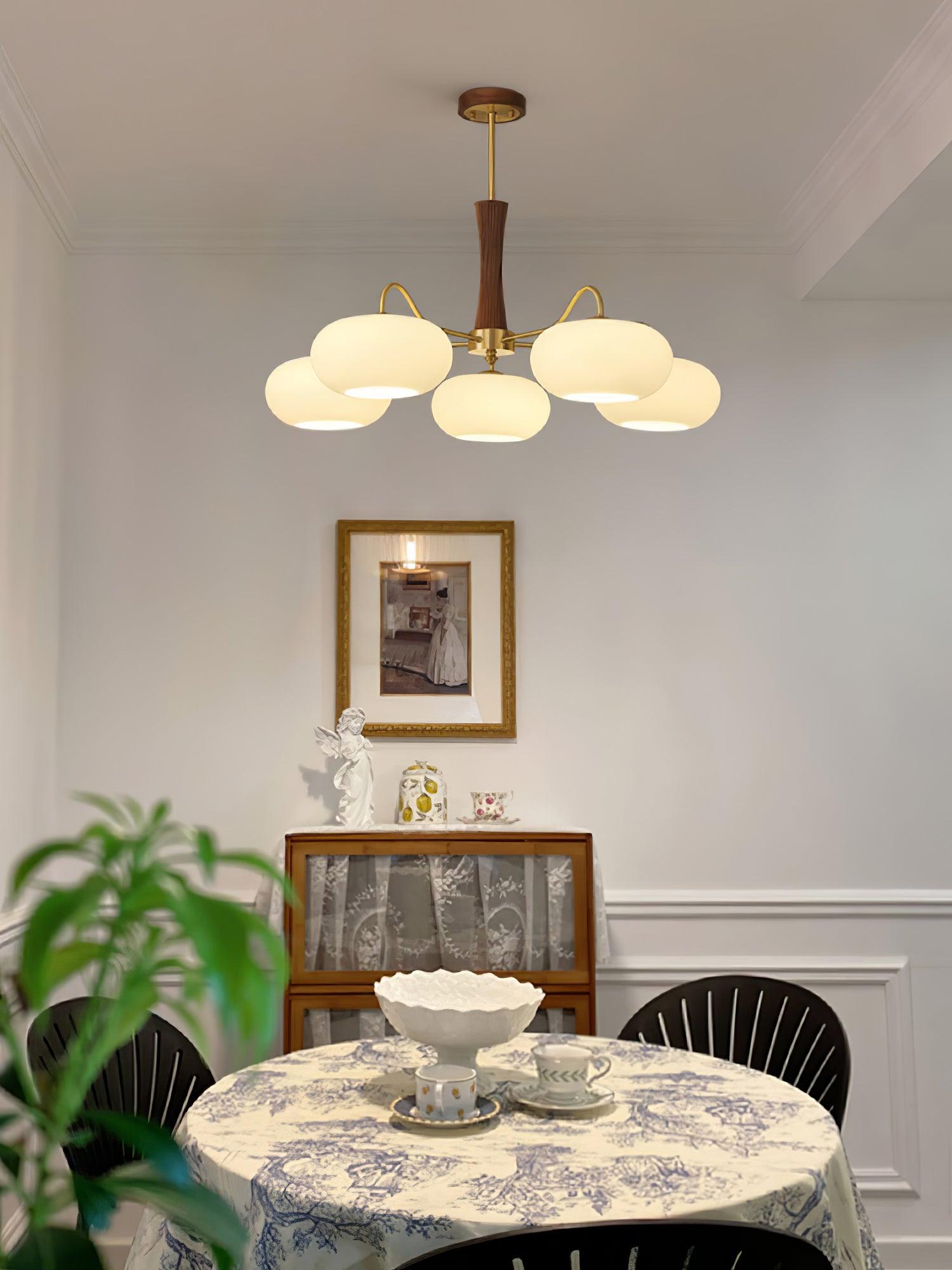Brass Wooden Persimmon Ceiling Lamp - Lumpaz