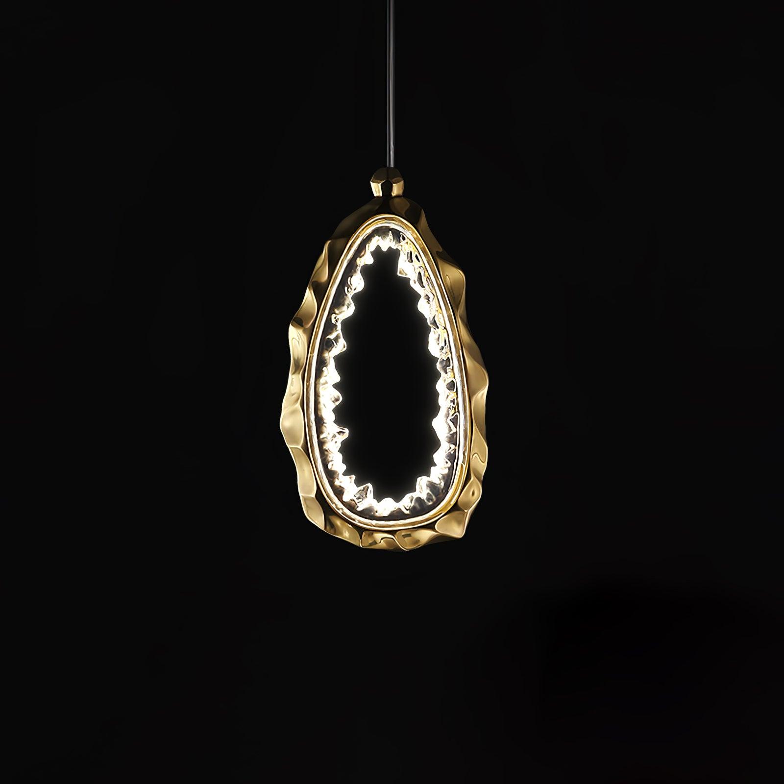 Resin Circlet Brass Pendant Lamp - Lumpaz