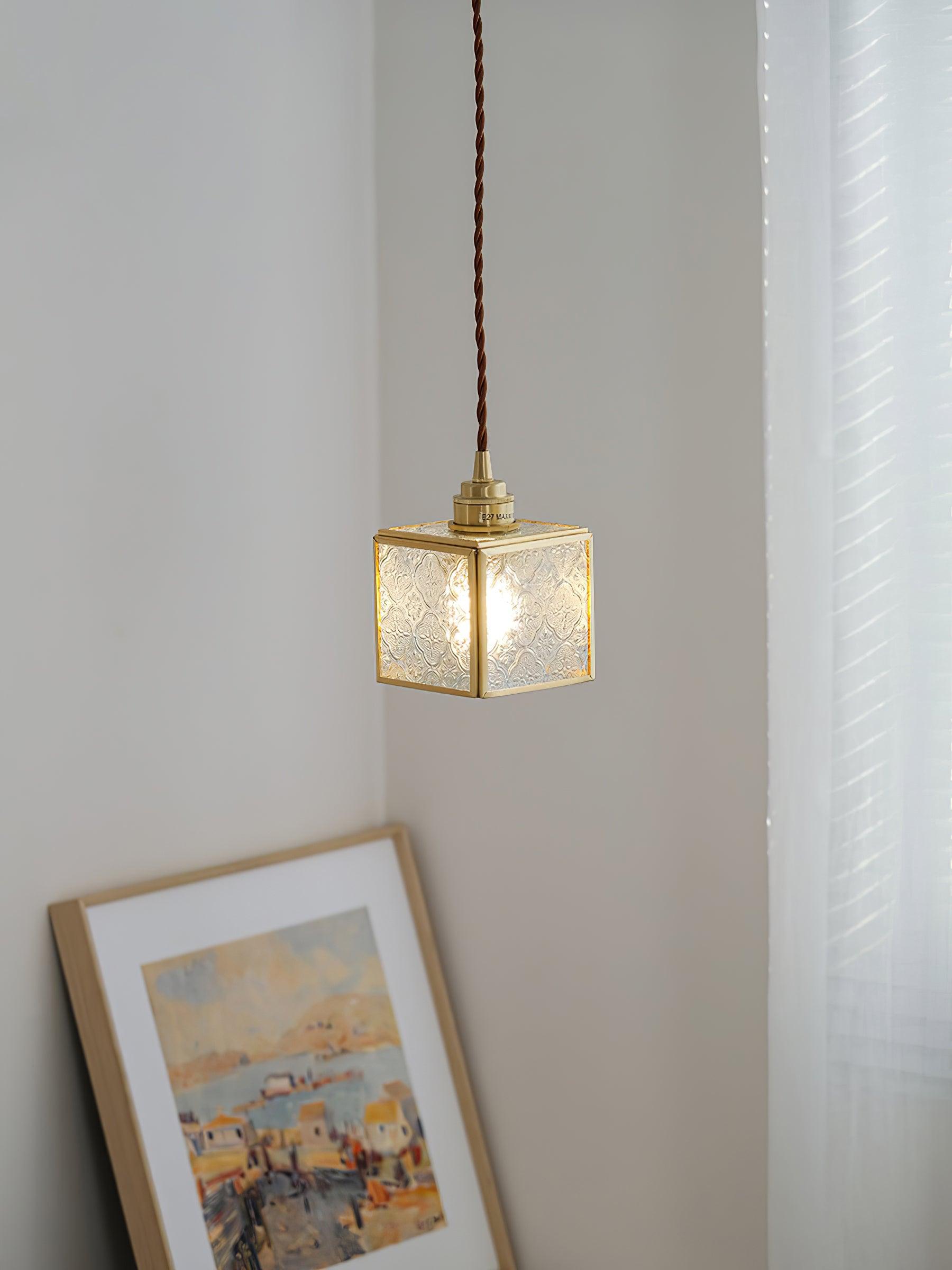 Patterned Glass Pendant Lamp - Lumpaz