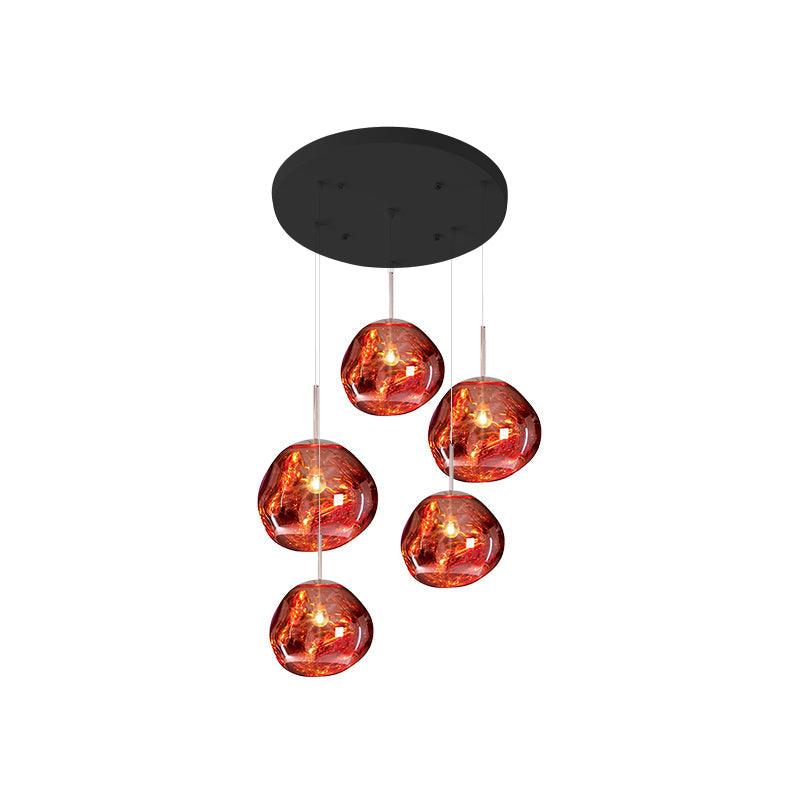 Multi Lava Round Pendant Lamp - Lumpaz