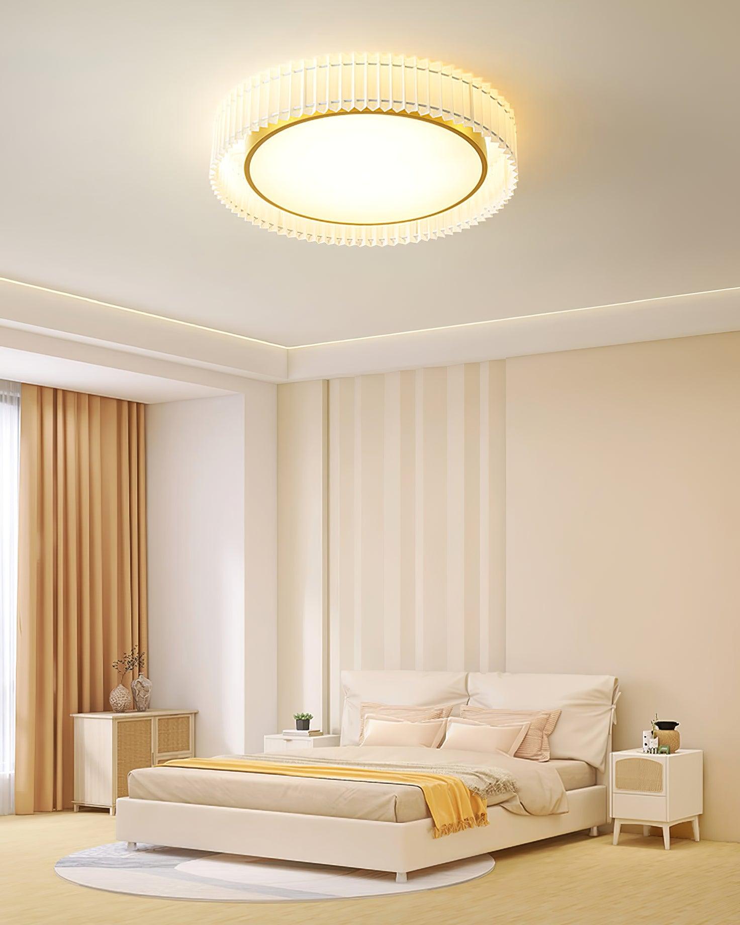 Round Pleated Ceiling Lamp - Lumpaz