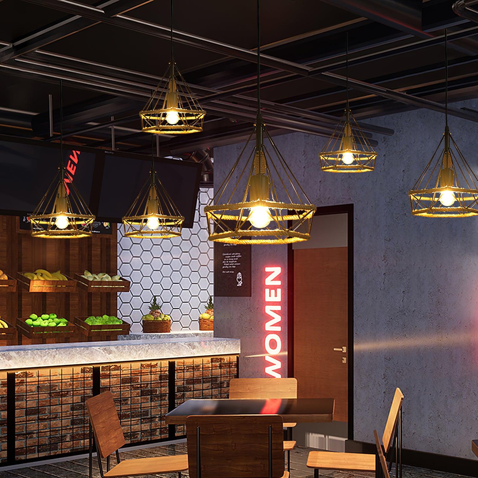 Retro Hemp Rope Interesting Pendant Light - Lumpaz