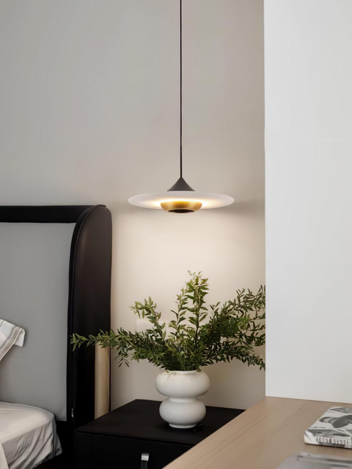 Flying Saucer Marble Pendant Lamp - Lumpaz