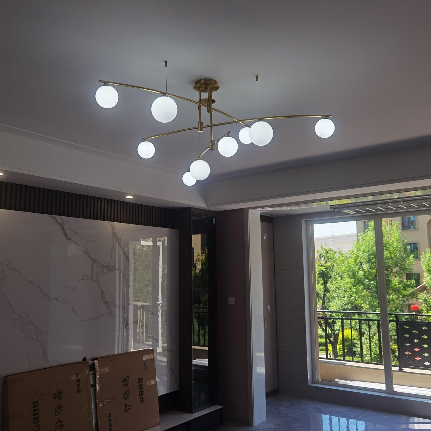 Modern Long Arm Chandelier - Lumpaz