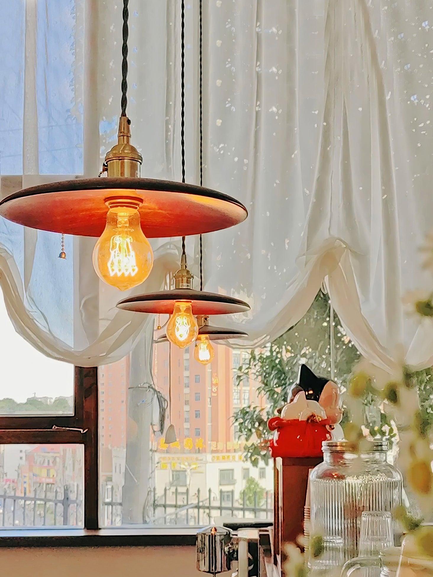 Walnut Conical Pendant Light - Lumpaz